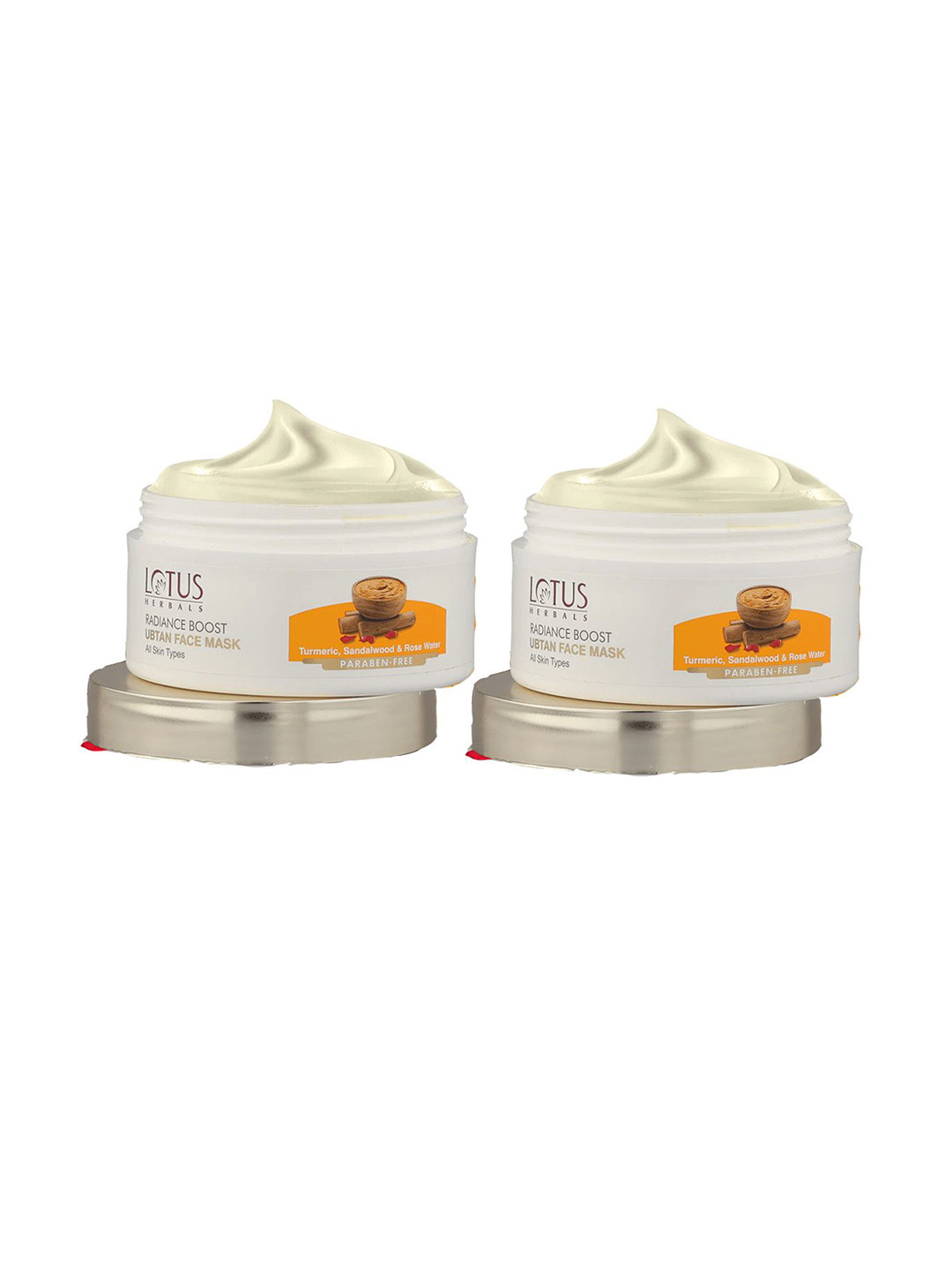 Lotus Herbals Set of 2 Radiance Boost Ubtan Face Mask with Turmeric - 100 g each