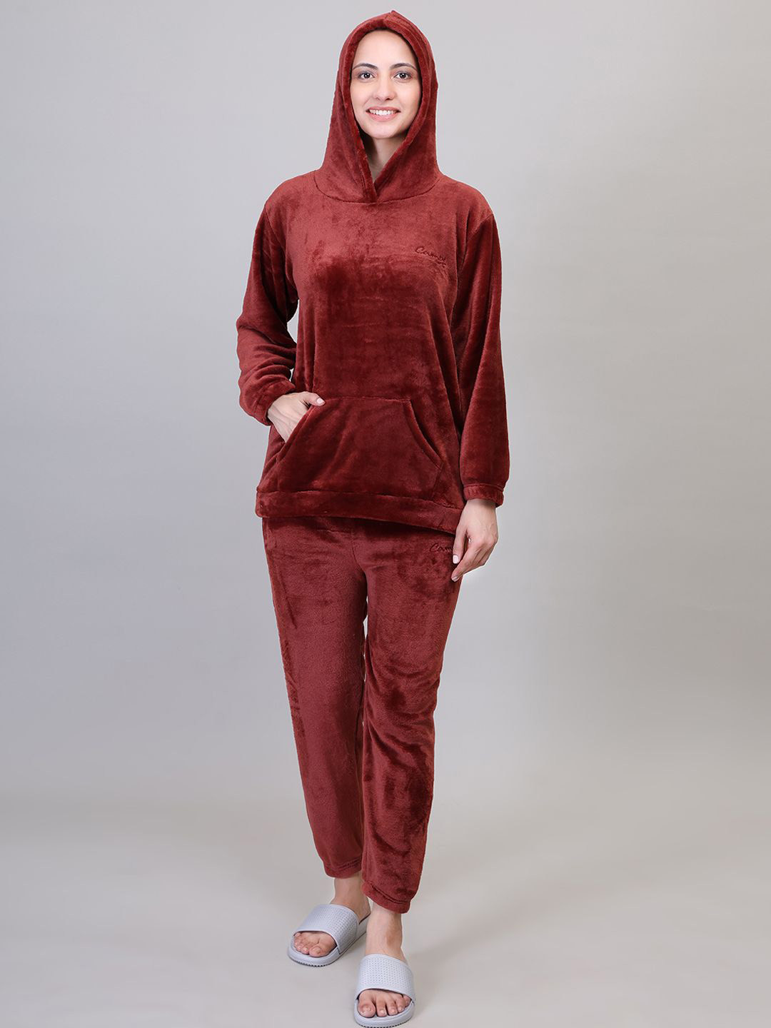 Camey Women Winter Full Sleeve Top  and Pajama Pants Night suit