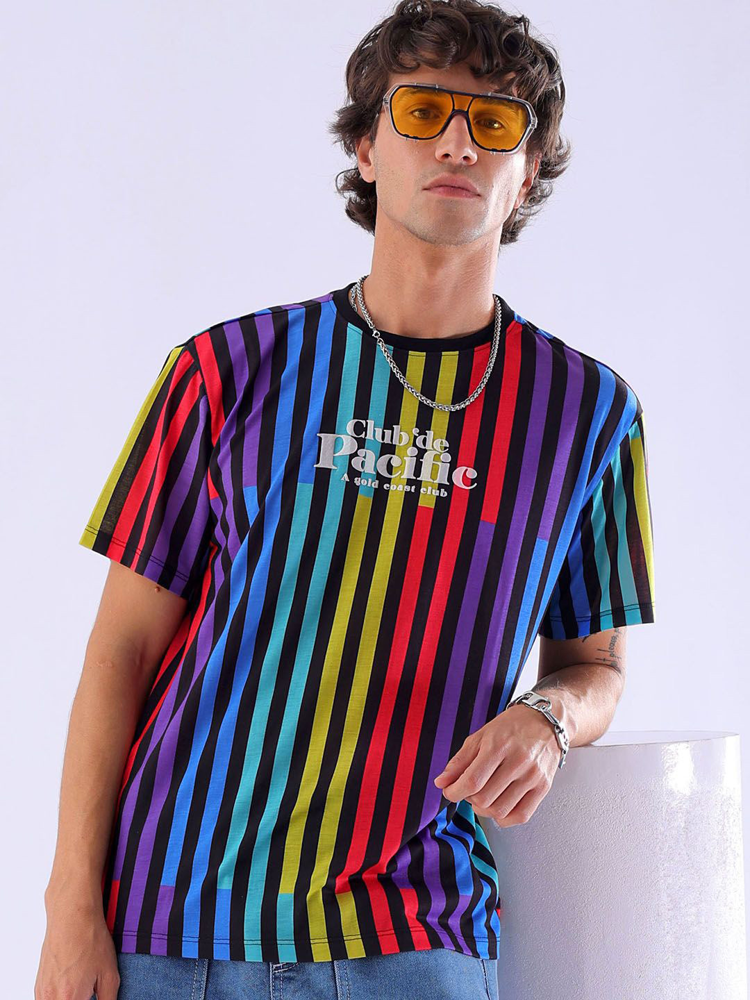 The Indian Garage Co Striped Slim Fit T-shirt