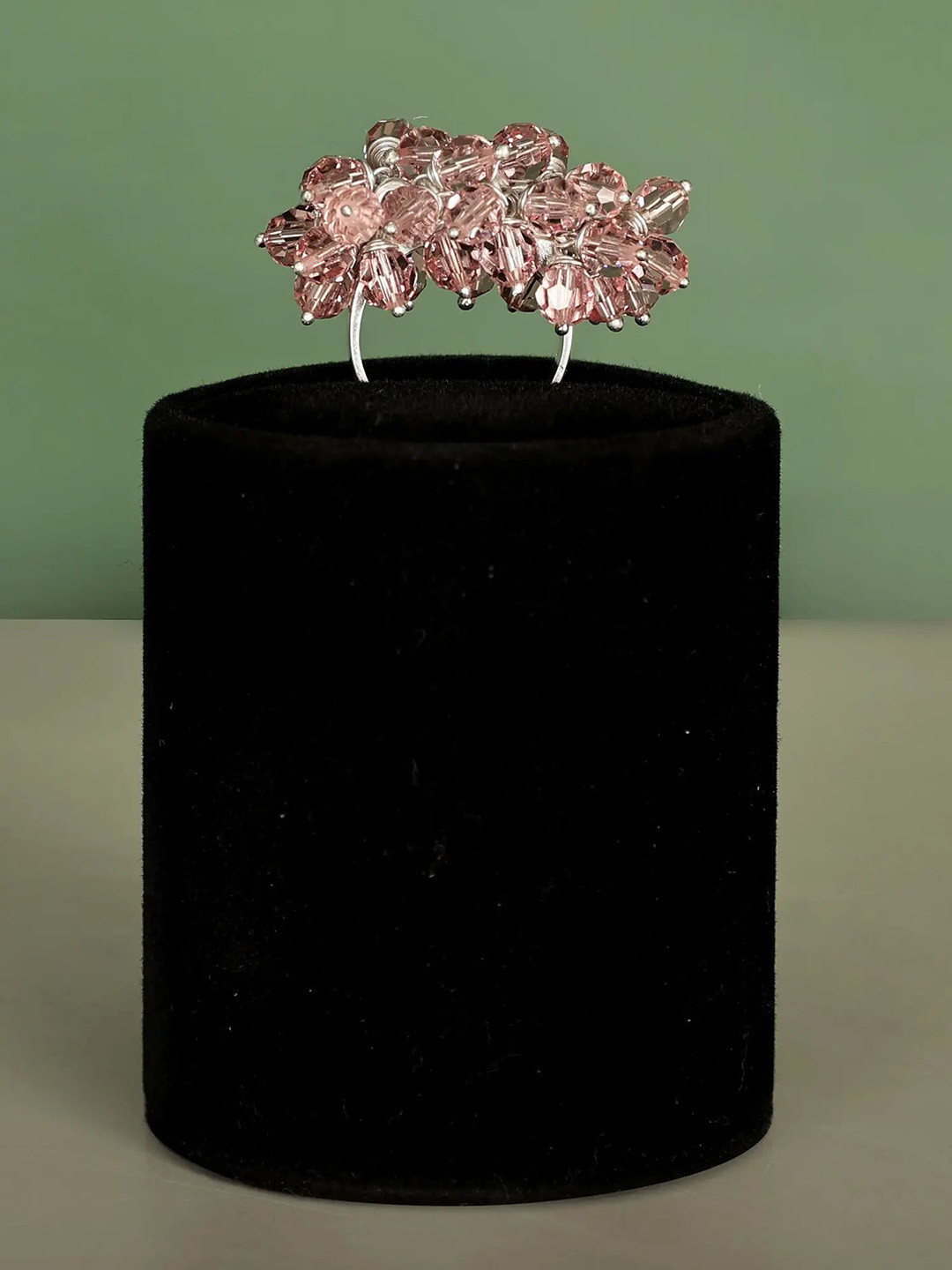 Exotic India Pink Rhine with Unbelievable Swarovski Gypsy Sterling Silver Ring