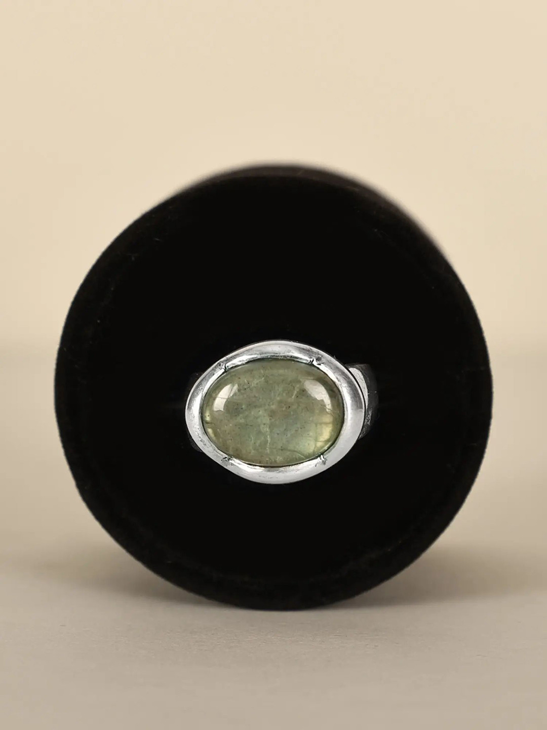 Exotic India Labradorite Gemstone Oval Shape Sterling Silver Ring