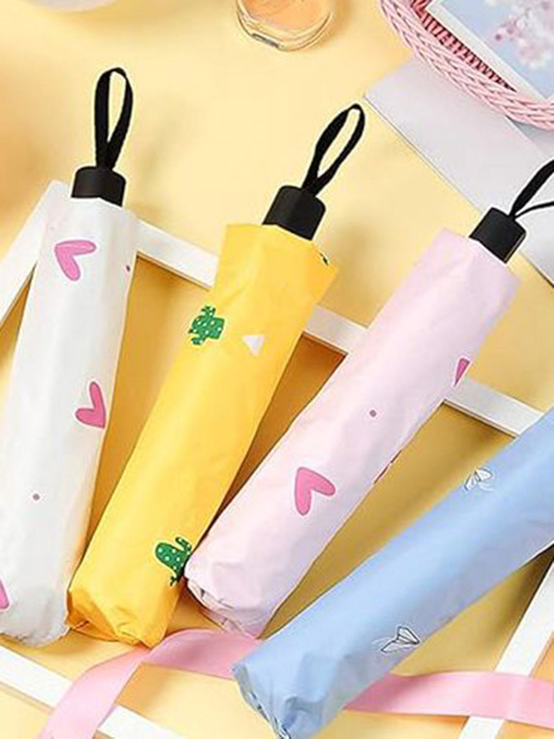 HOUSE OF QUIRK Automatic 3 Fold Self Design Umbrella