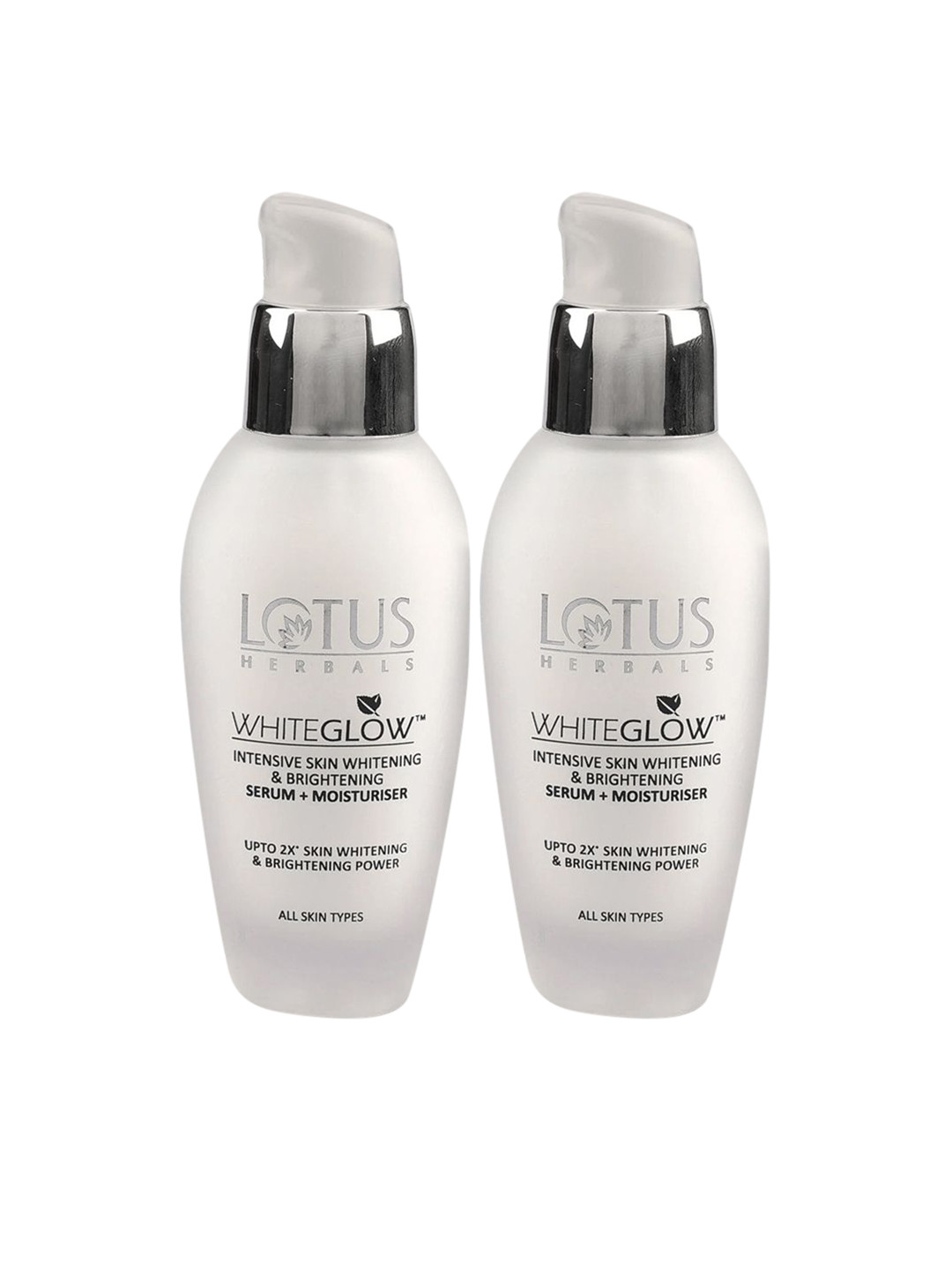 Lotus Herbals Set of 2 Whiteglow Intensive Skin Whitening Serum+Moisturizer - 30 ml each