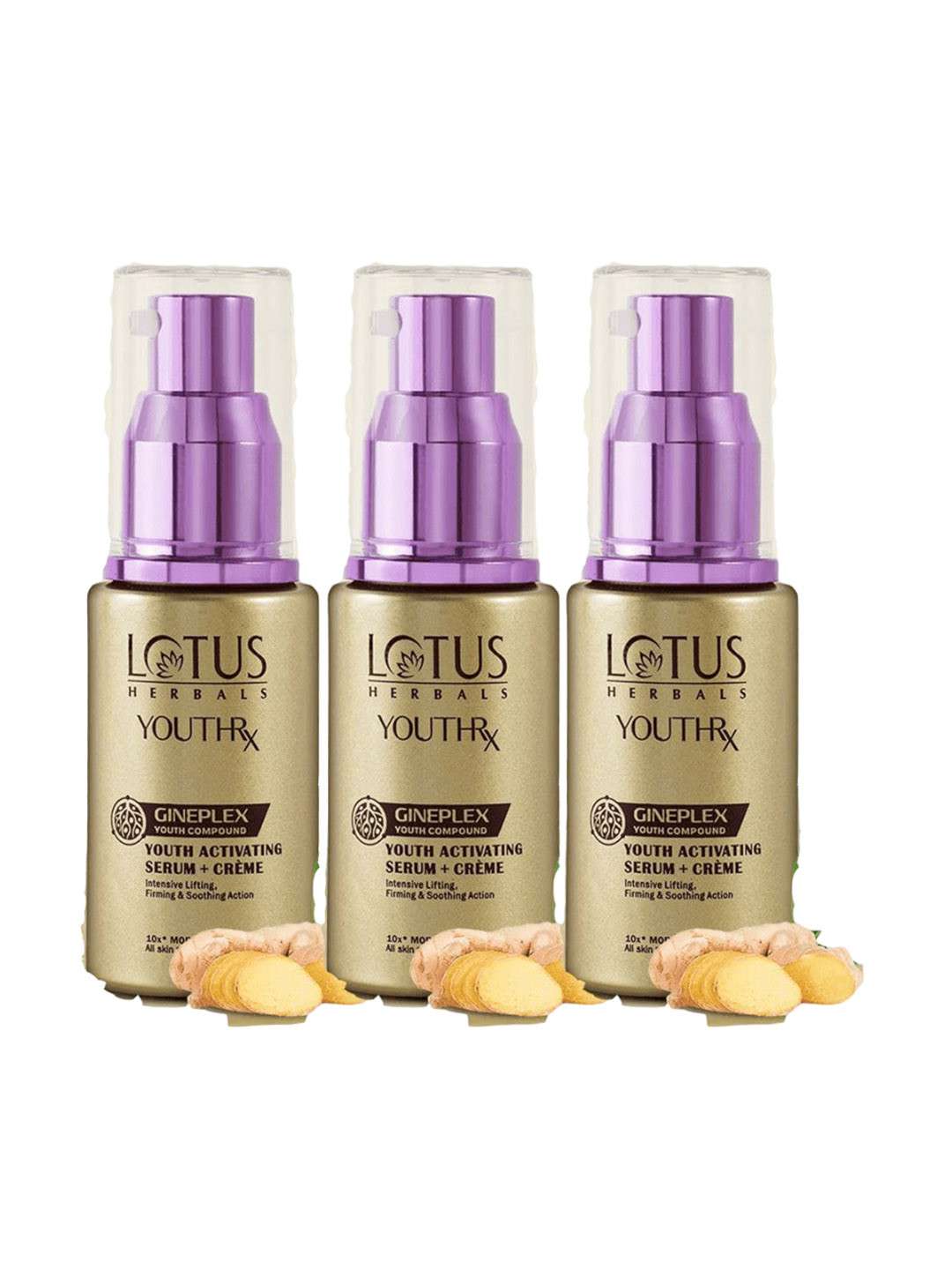 Lotus Herbals Youthrx Set Of 3 Activating Serum + Cream - 30ml Each