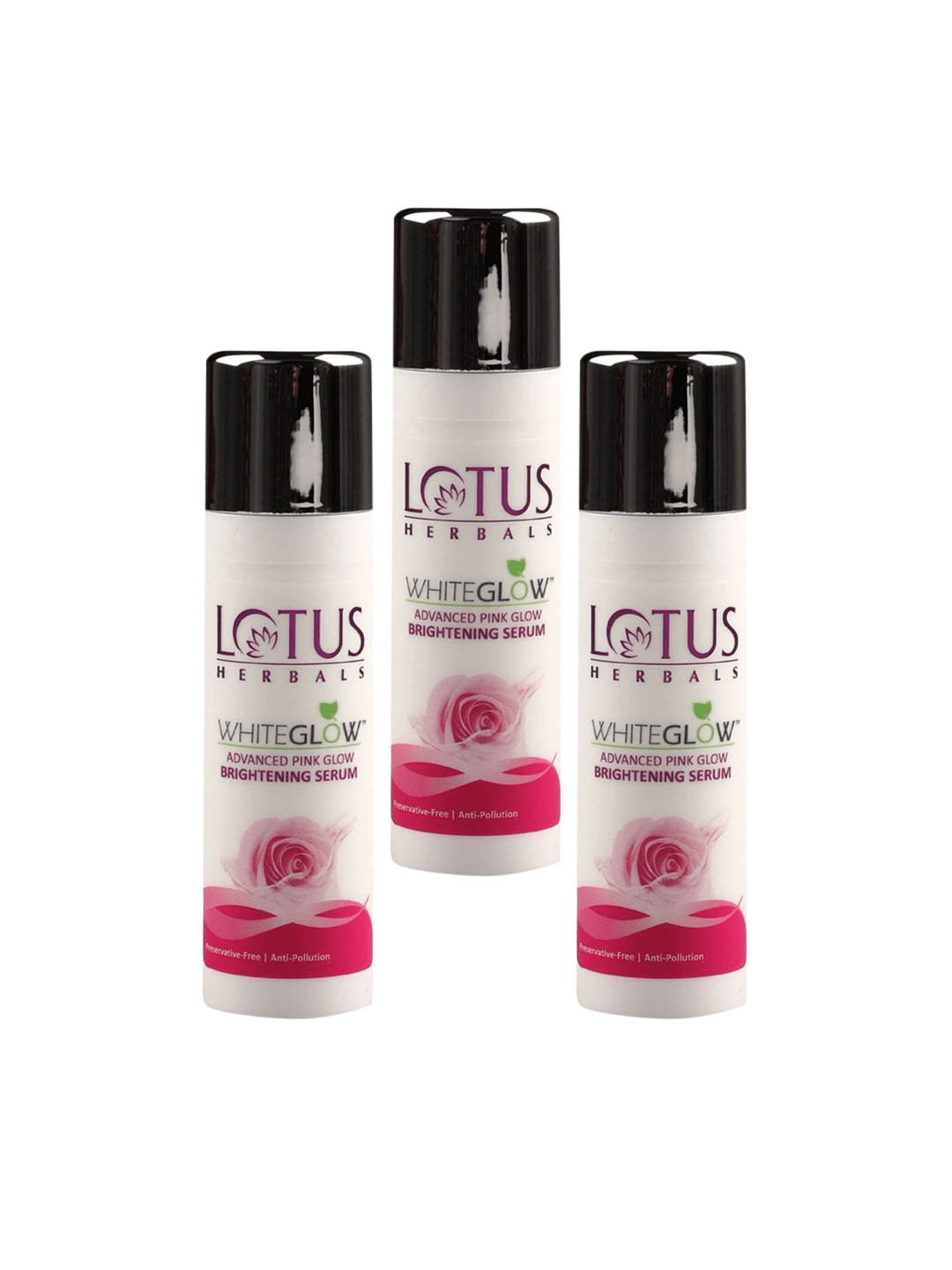 Lotus Herbals Set of 3 Whiteglow Advanced Pink Glow Brightening Serum - 30 ml each