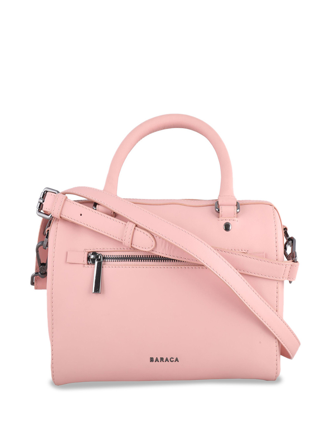 Baraca Women Leather Structured Handheld Bag with Tasselled