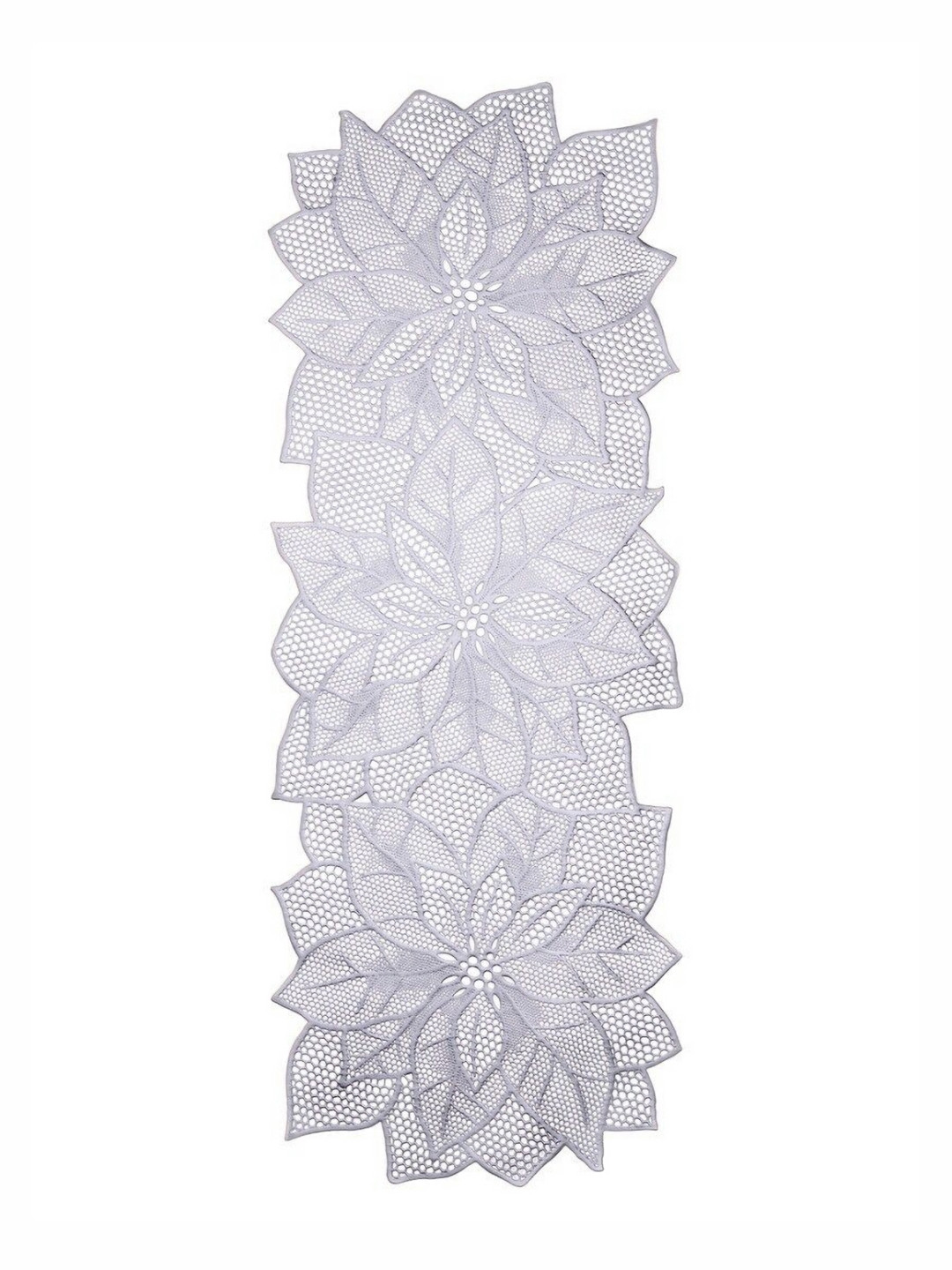 LooMantha White Textured Patjhad Table Runners