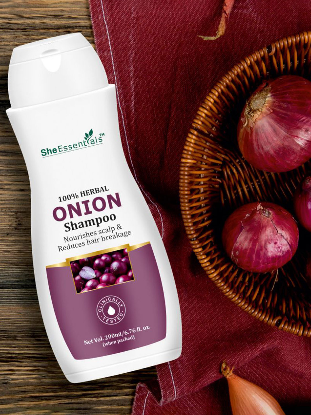 She Essentials Onion Hair Shampoo - 200ml