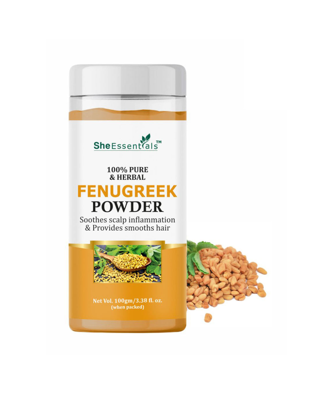 She Essentials 100% Pure Fenugreek Powder Hair Mask For Hair Growth - 100g