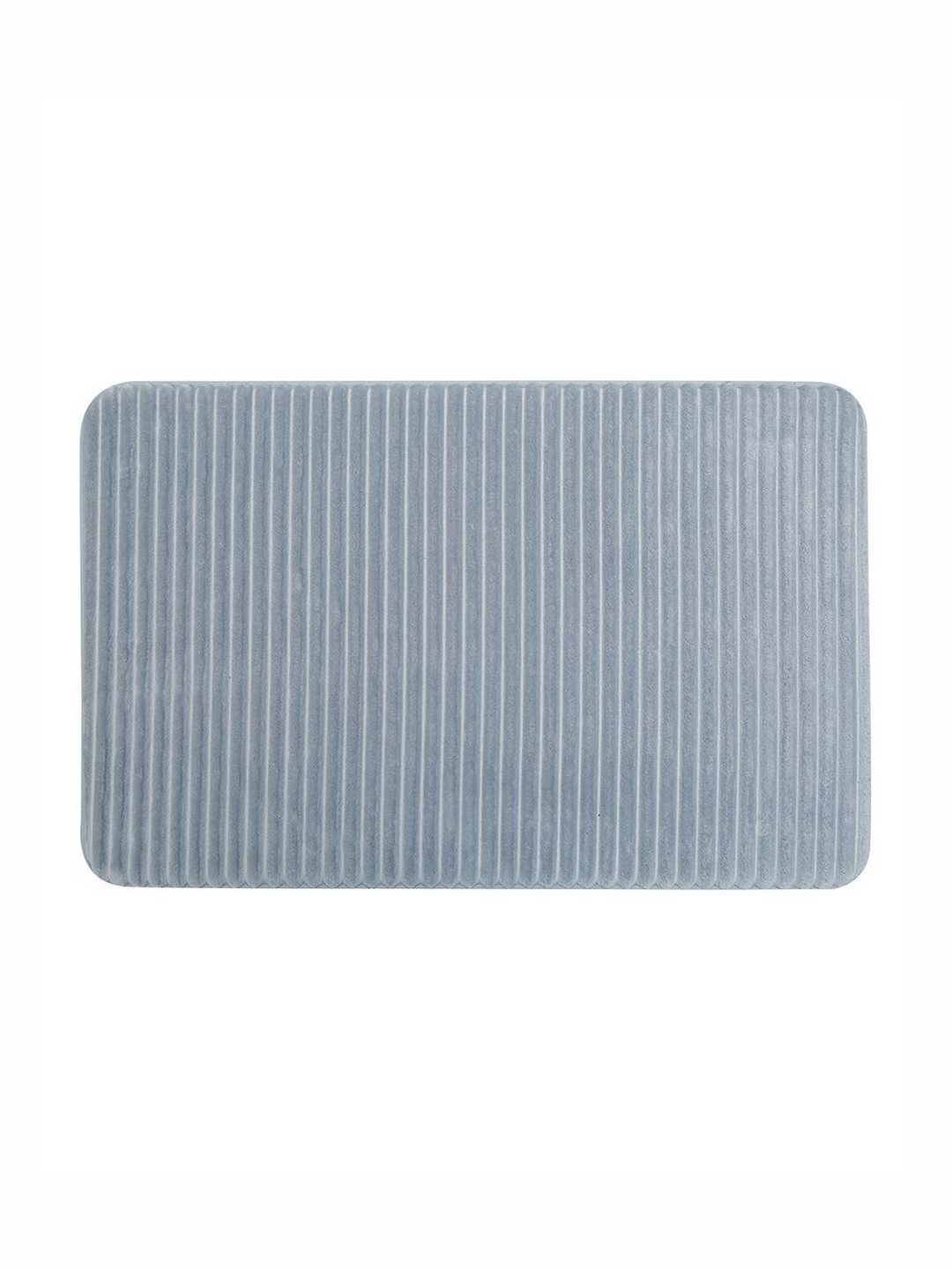 Pano Pinstripe Foam Grey 1000 GSM Microfiber Anti-Skid & Quick Drying Bath Rug