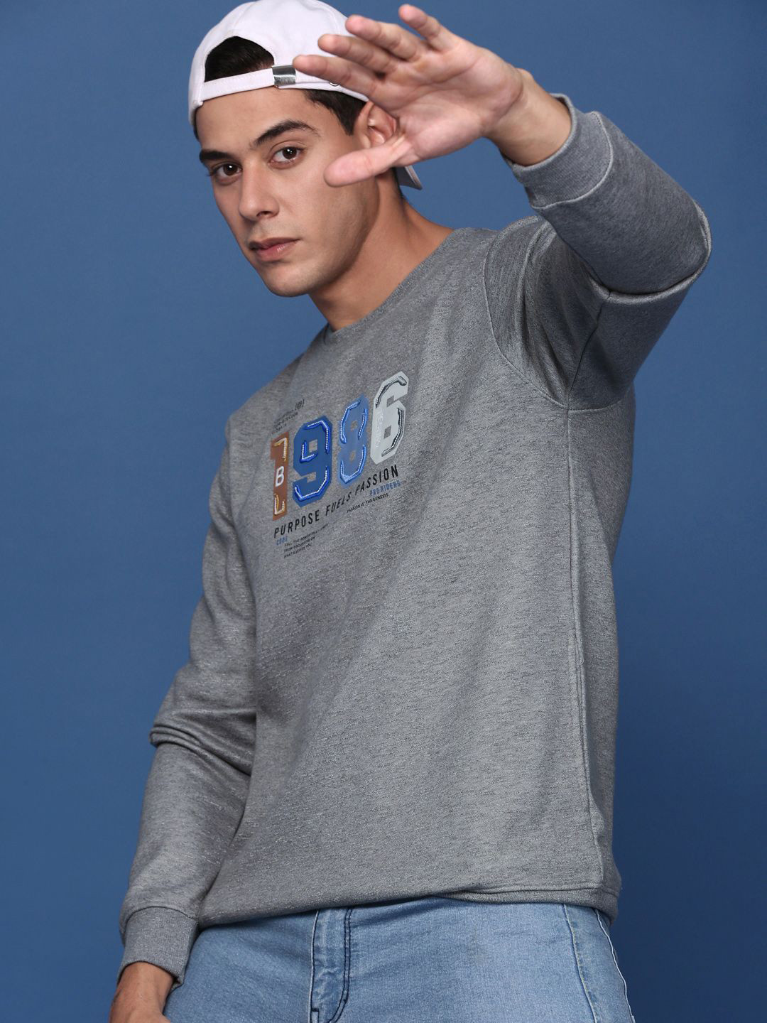 SHOWOFF Men Sweatshirt PR-FL-1136_Grey-Grey