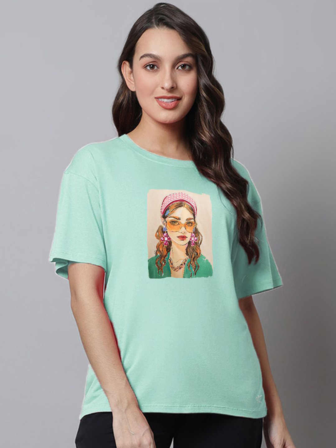 Kanvin Printed Pure Cotton Short Sleeve T-shirts