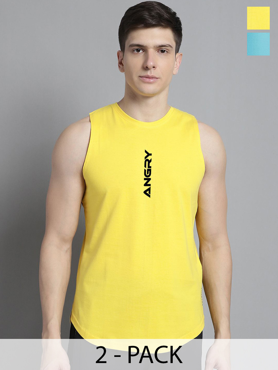 FBAR Pack Of 2 Men's Printed Pure Cotton Innerwear Vests 130724FBAE397-20-FBAE398-06