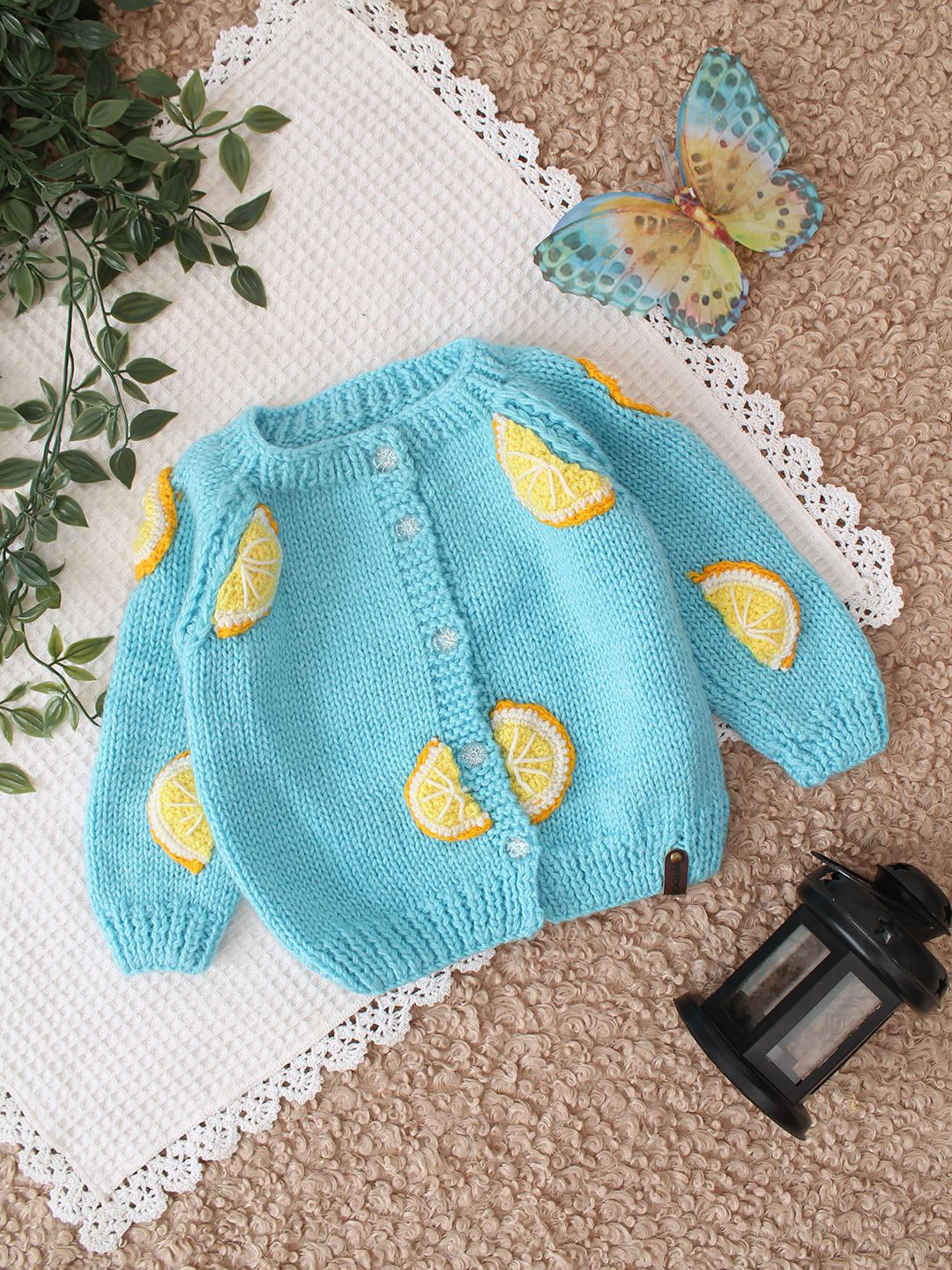 Woonie Kids Self Design Abstract Cardigan Sweater