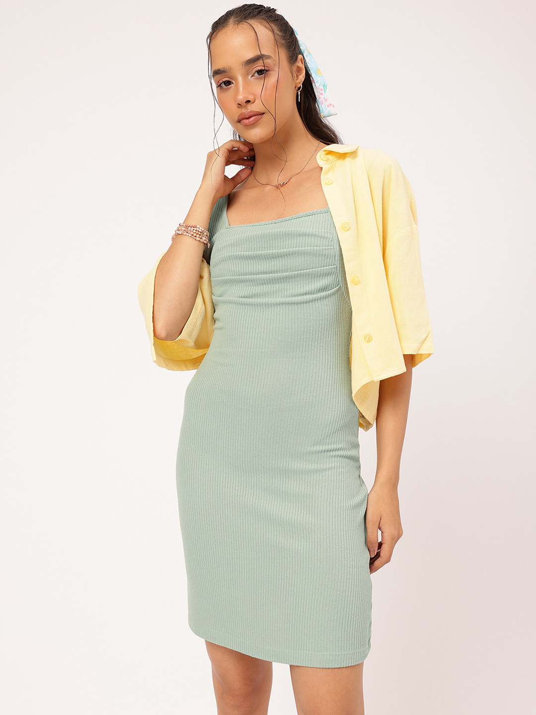DressBerry  Ruched Cut Out Dress