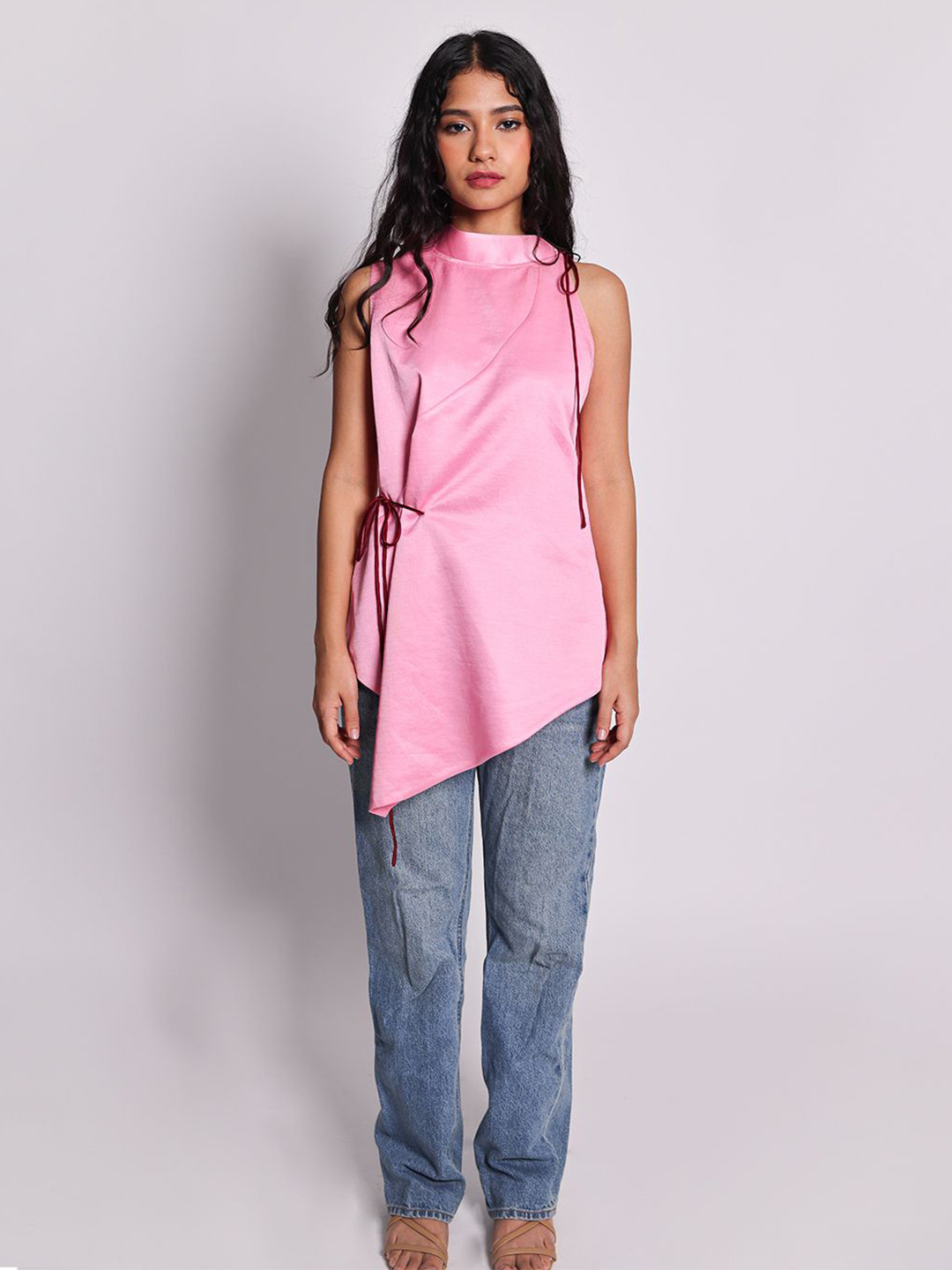 Arya Giri Women High-Low Tie-Ups Longline Top