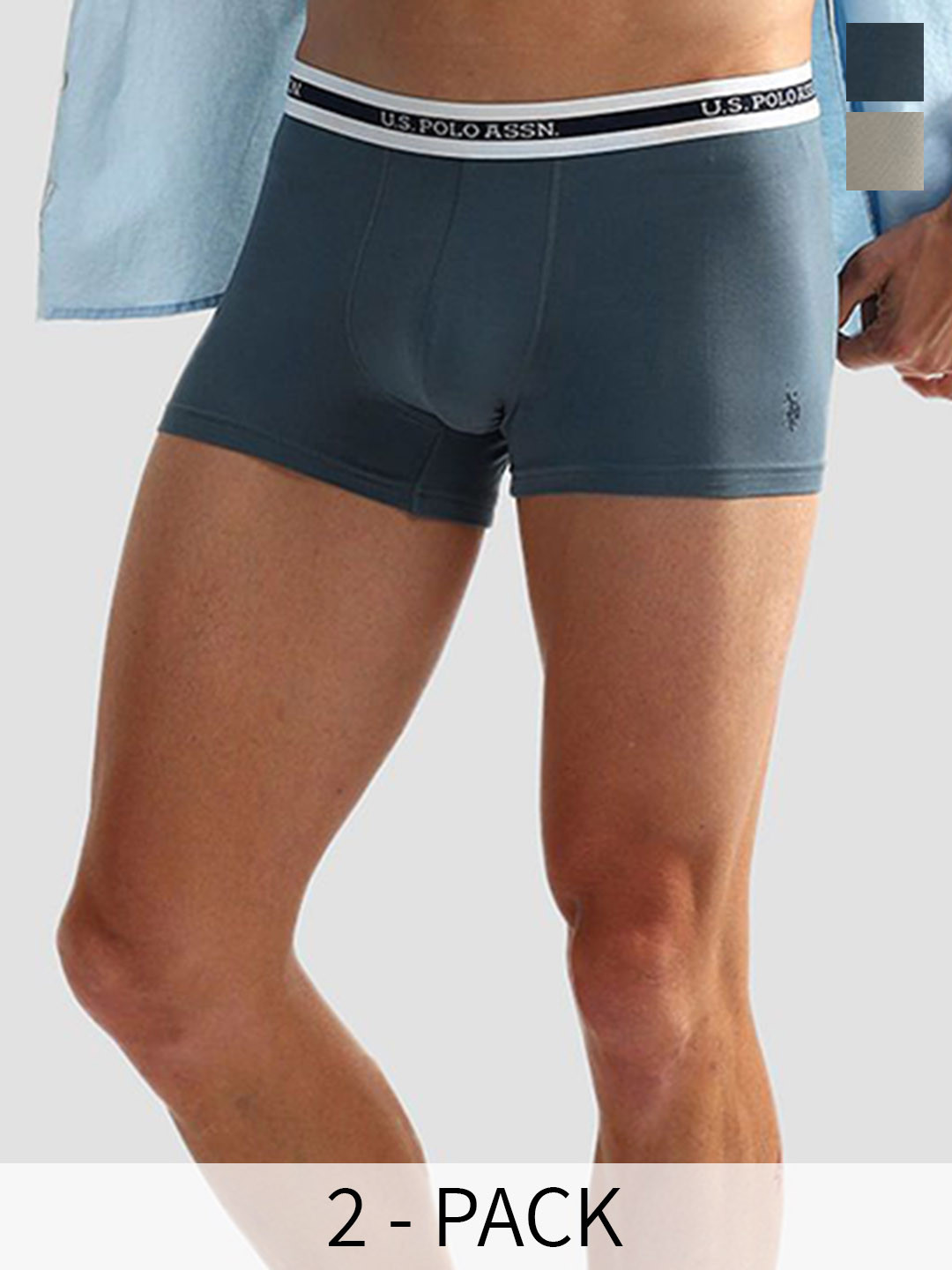 U.S. Polo Assn. Pack of 2 Solid Short-Length Trunks OET09-GG0-P2