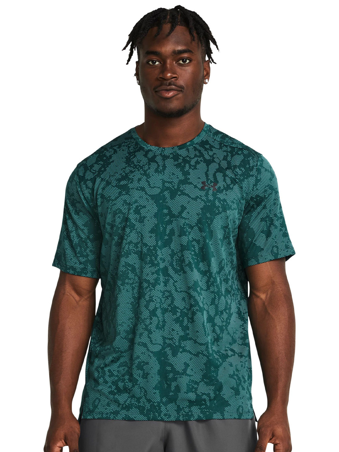 UNDER ARMOUR Men Printed Round Neck Polyester Tshirt