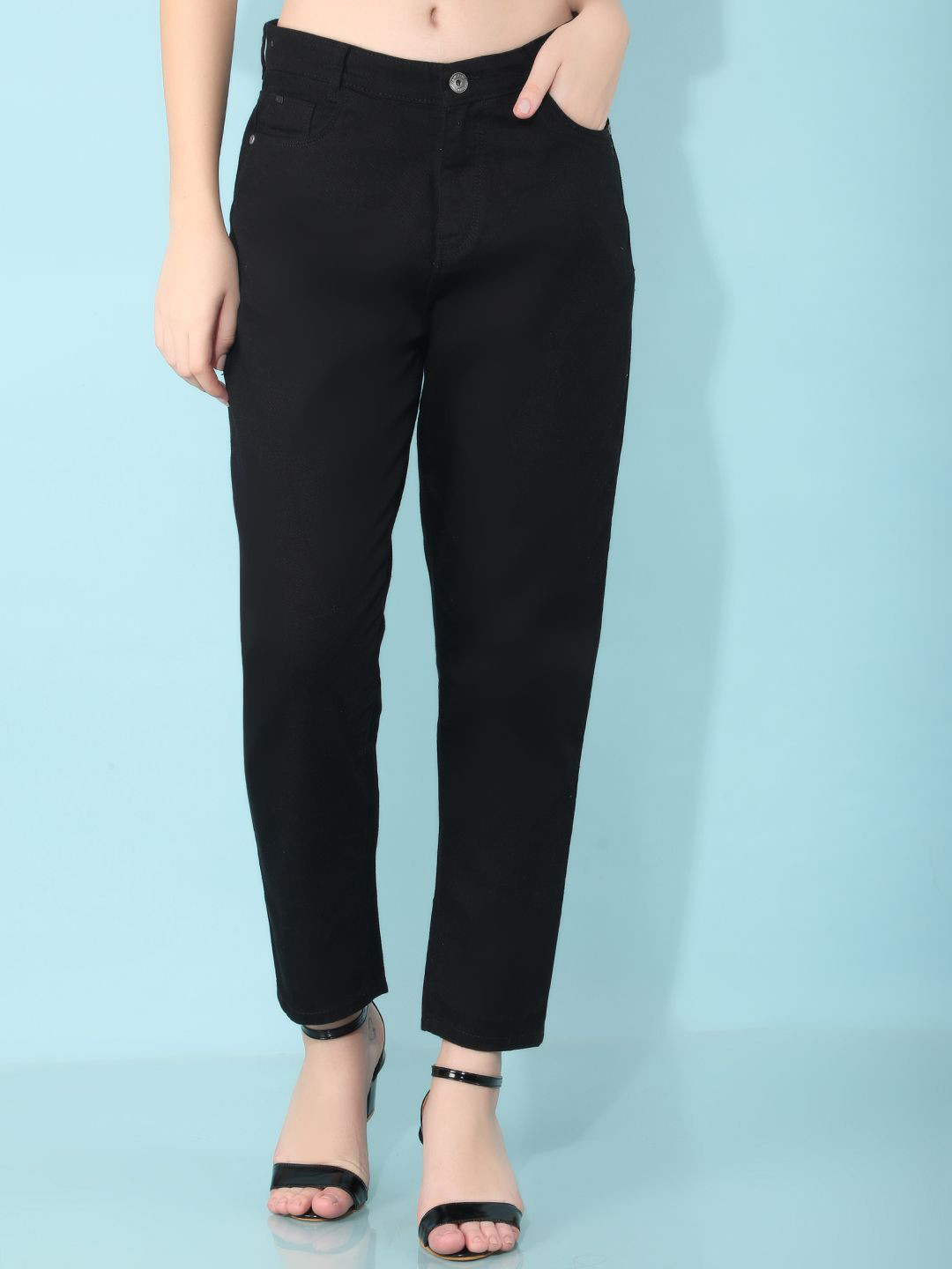 Crimsoune Club Women Mom Fit Mid-Rise Stretchable Jeans