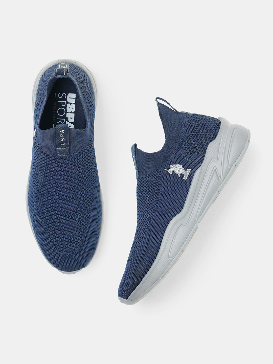 U.S. Polo Assn. Men Mesh Woven Design Mid Toe Slip-On Sneakers DUNCUN