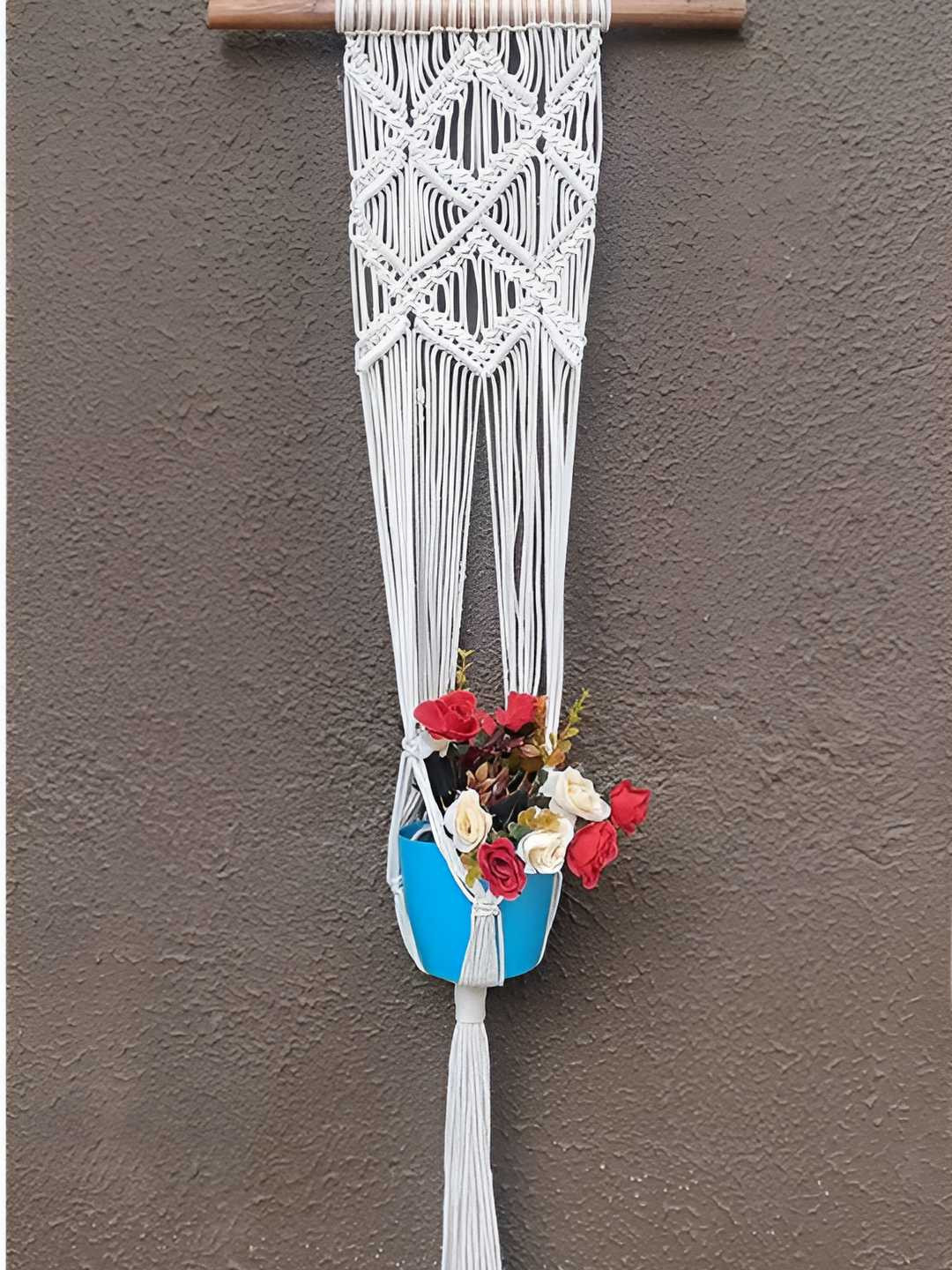 VAH Kya Bat Hai !! Macrame Wood Hanging Hall Tapestries & Macrame-35.4In