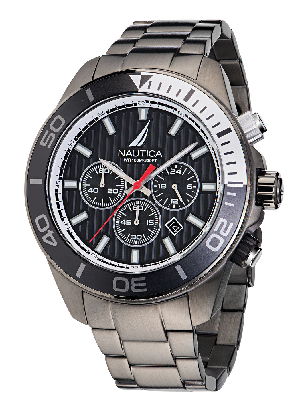 Nautica Men Sporty One Bracelet Style Straps Multifunction Analogue Watch NAPNOF305