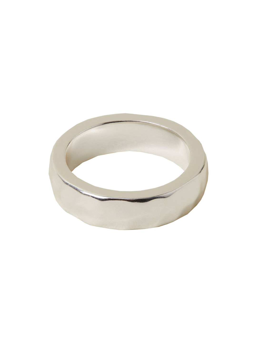 Accessorize 925 Sterling Silver-Plated Hammered Finger Ring