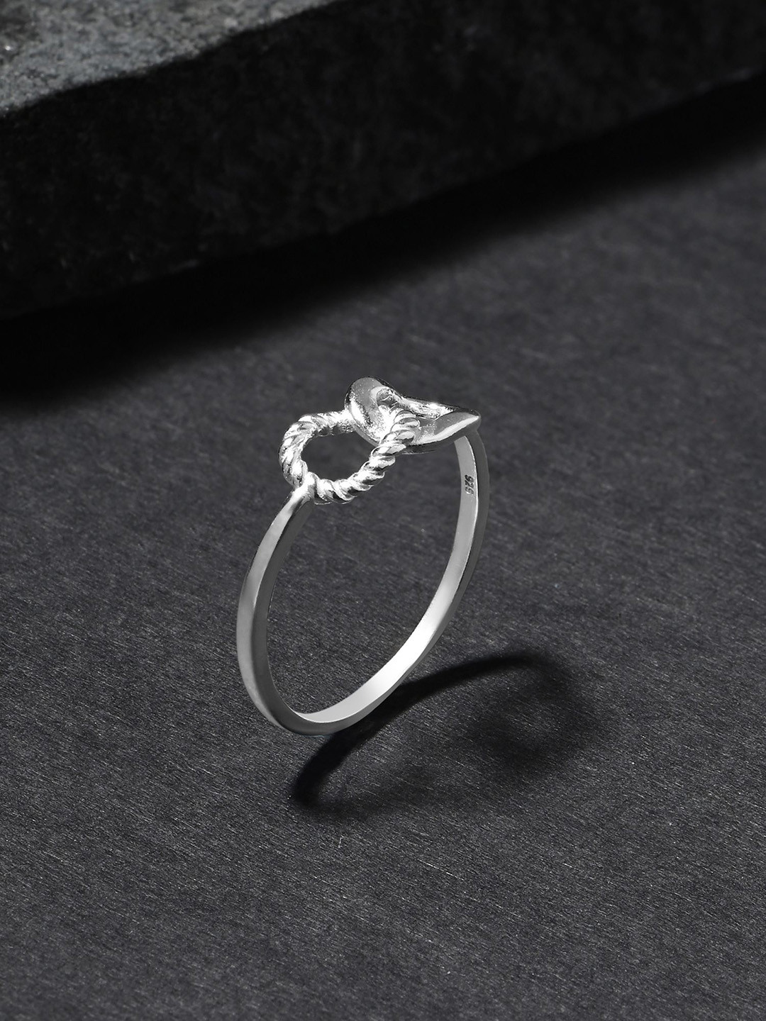 Accessorize 925 Sterling Silver Twist  Finger Ring