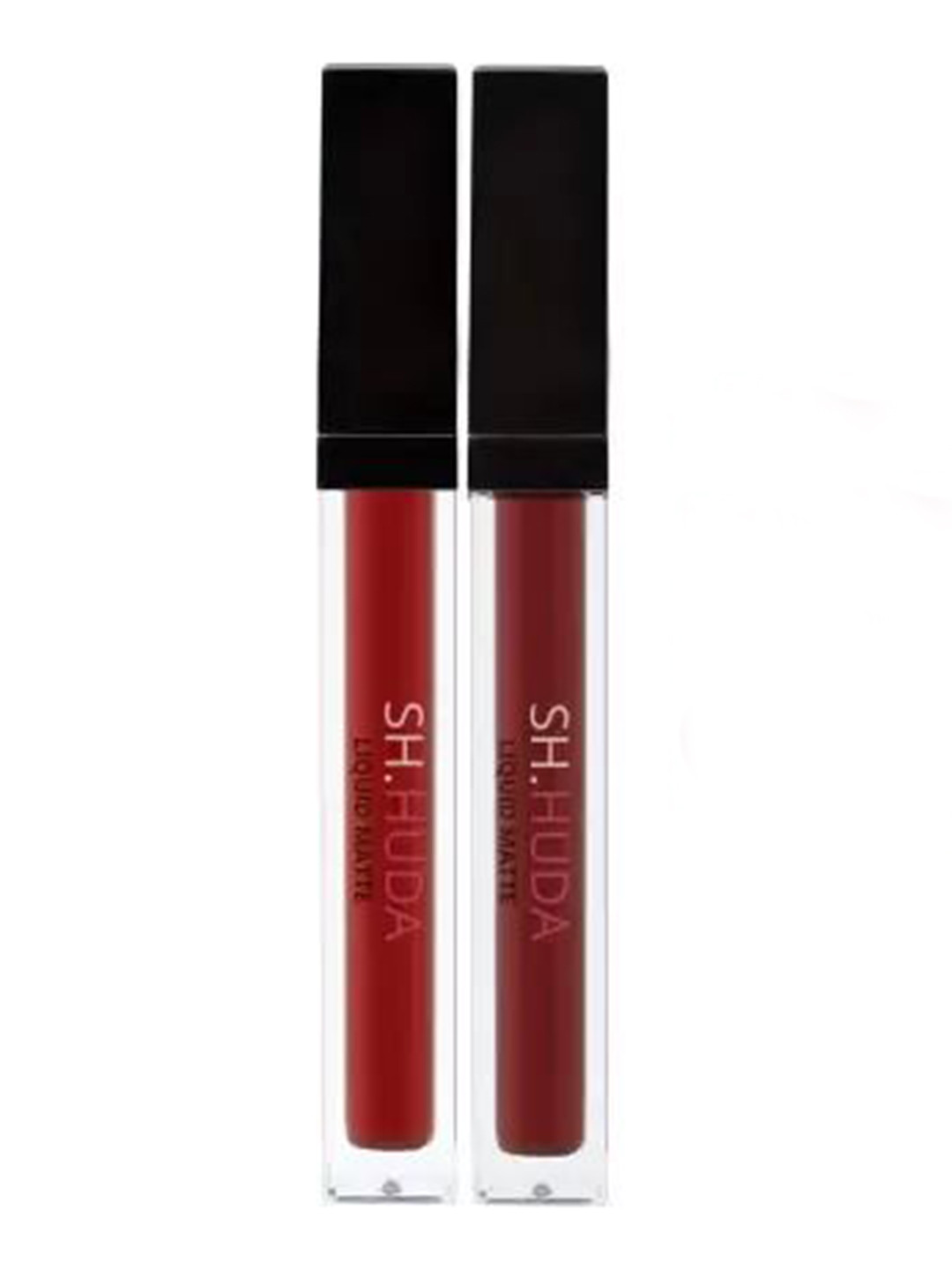 SH.HUDA Set of 2 Liquid Matte Mini Lipsticks - 6ml each- Maroon Coffee-19 13