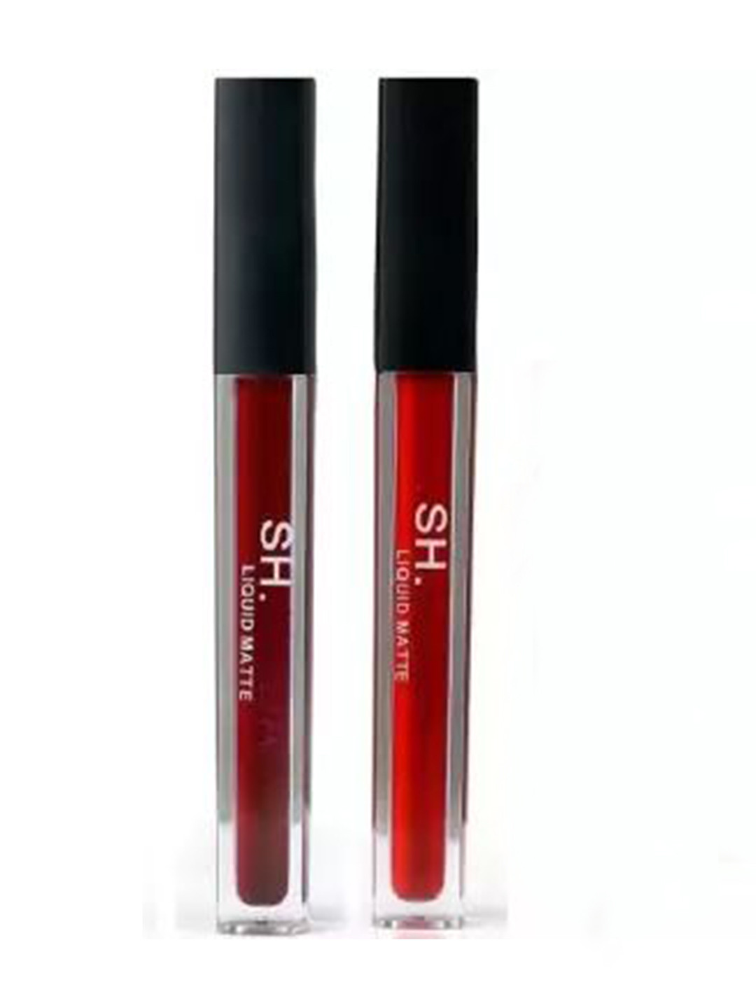 SH.HUDA Set of 2 Liquid Matte Lipsticks - 6ml each- Maroon Red- 06_08
