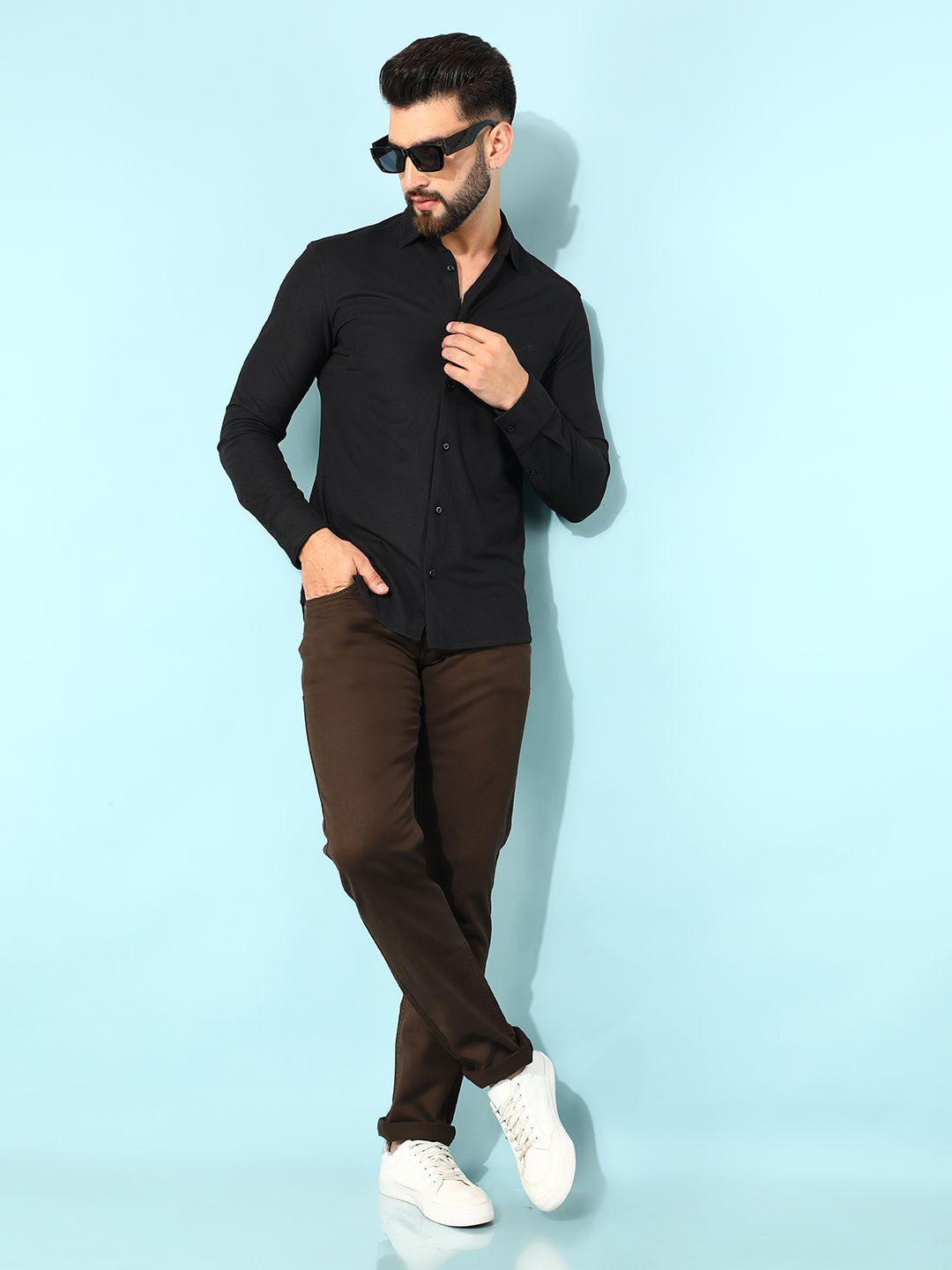 Crimsoune Club Men Classic Slim Fit Casual Shirt