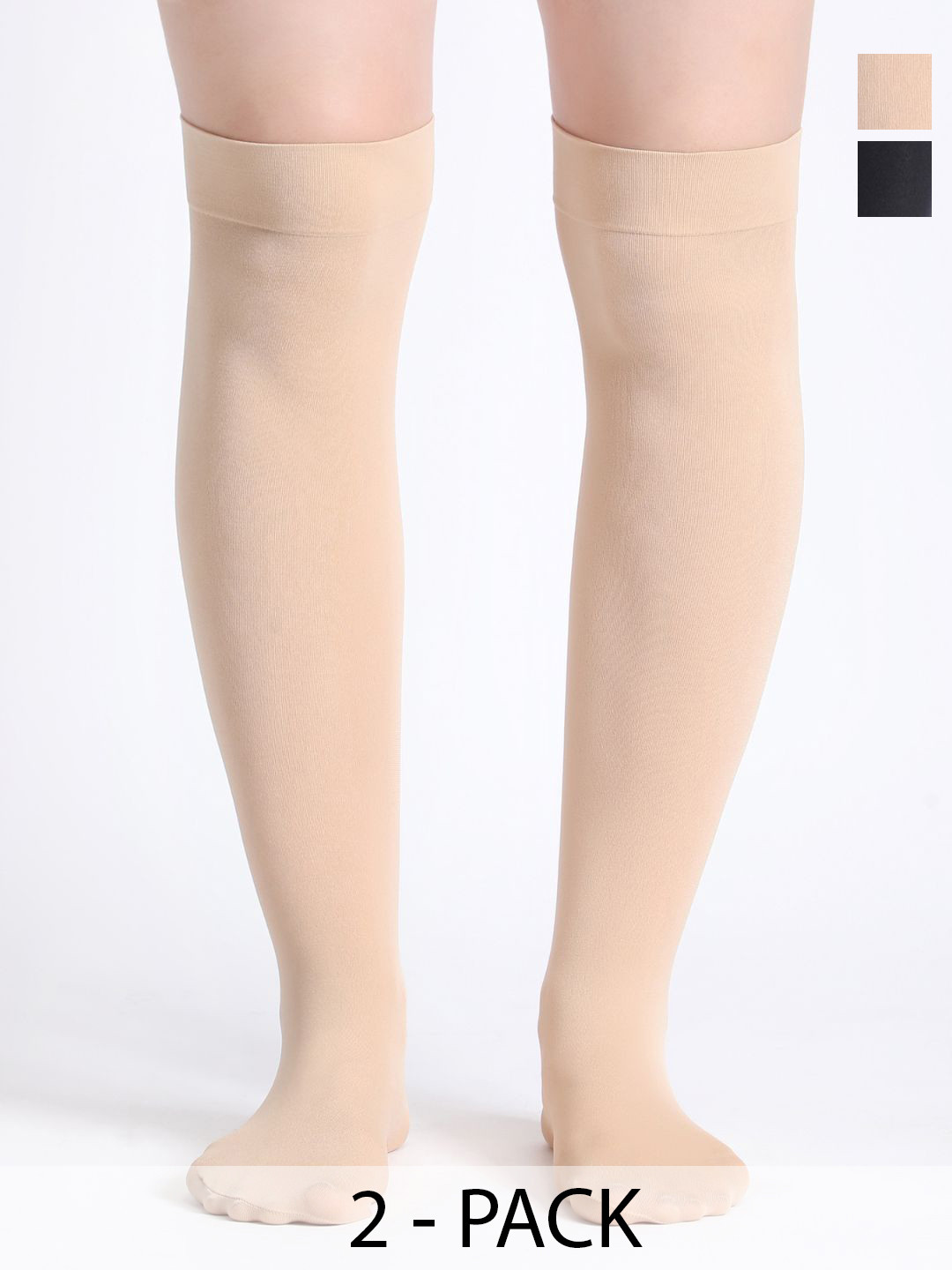N2S NEXT2SKIN Women Pack Of 2 Above-Knee Length Socks
