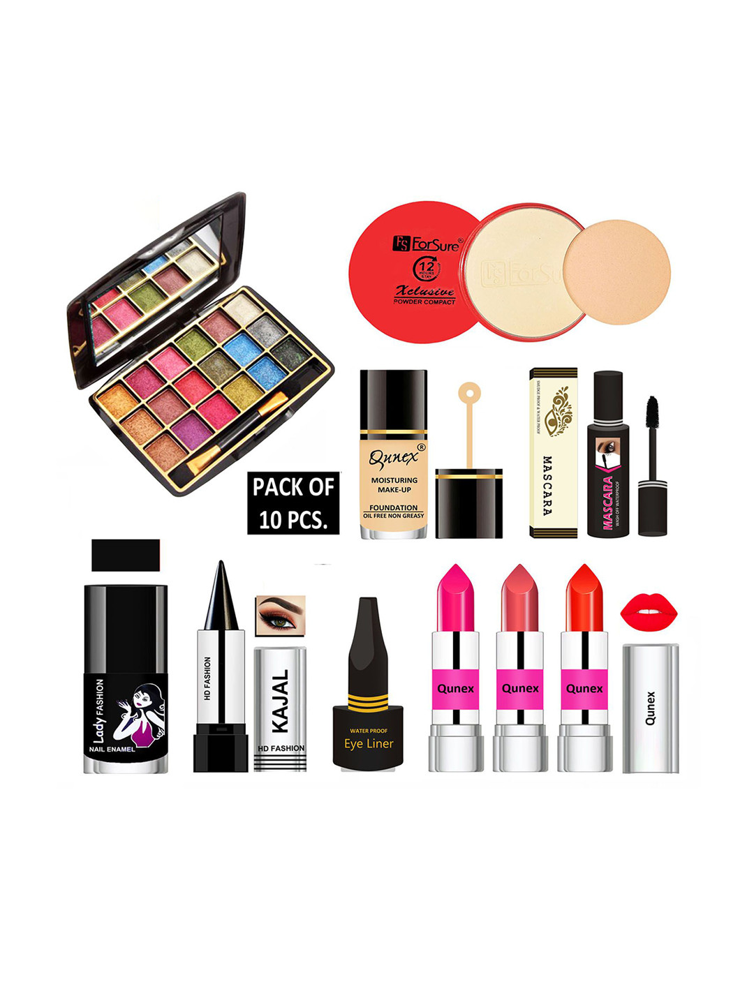 Lady Fashion Set Of 15 Exclusive All-Purpose Waterproof Makeup Combo - C18R