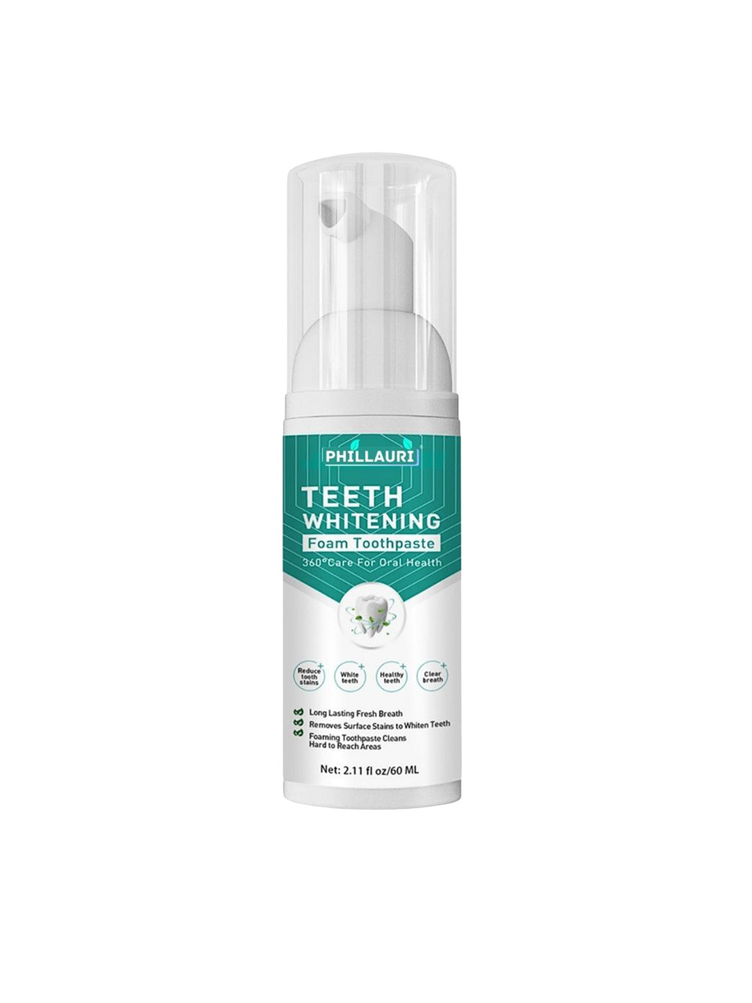 Phillauri Teeth Whitening Foam For Reduce Tooth Stains White & Healthy Teeth-60ml