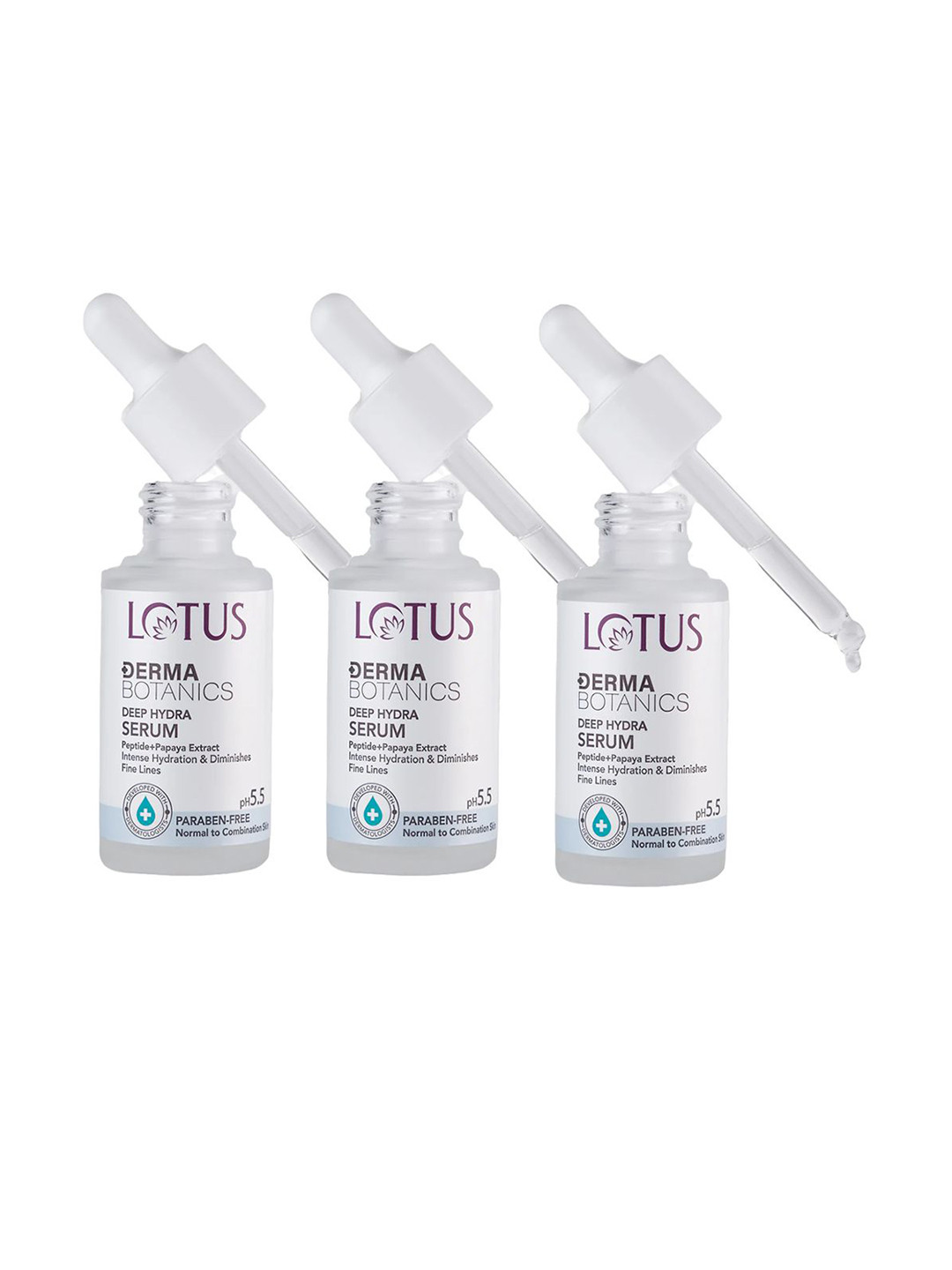 Lotus Herbals Set Of 3 Derma Botanics Peptide + Papaya Diminishes Serum- 28 ml Each