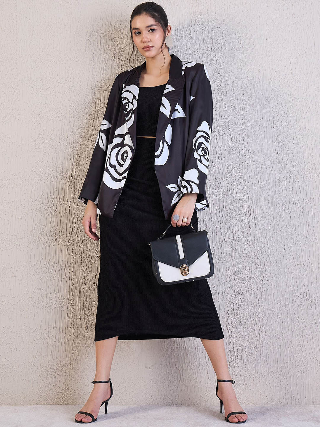 Antheaa Elit Bodycon Midi Dress With Jacket