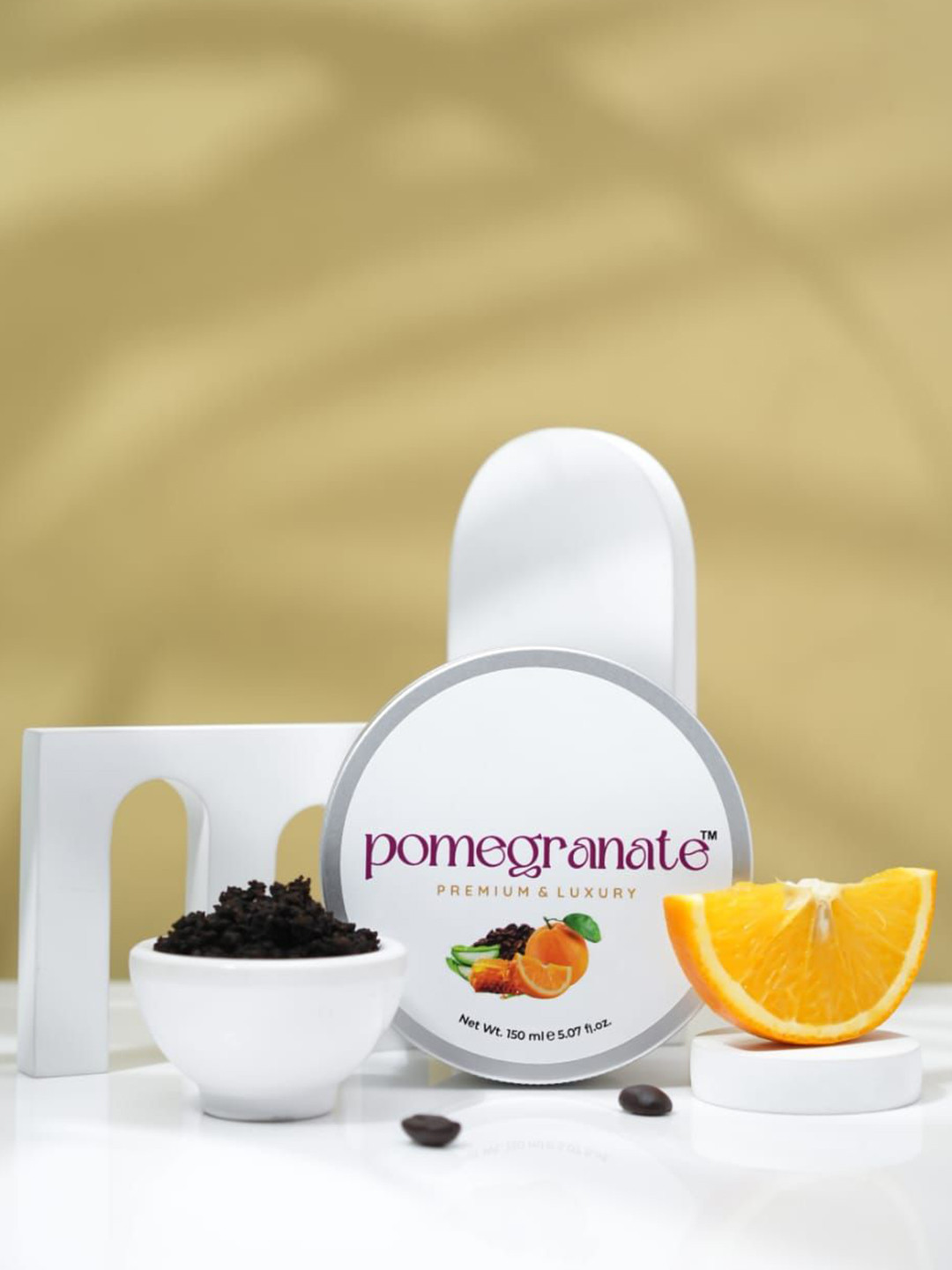 RIYUZONE Pomegranate Orange Essential Oil & Coffee Blended Face Scrub - 150 ml