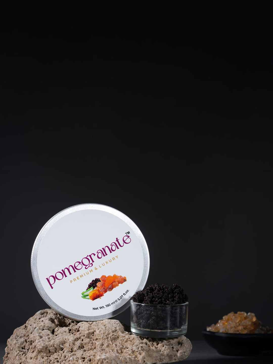 RIYUZONE Pomegranate Frankincense Essential Oil & Coffee Blended Face Scrub - 150 ml