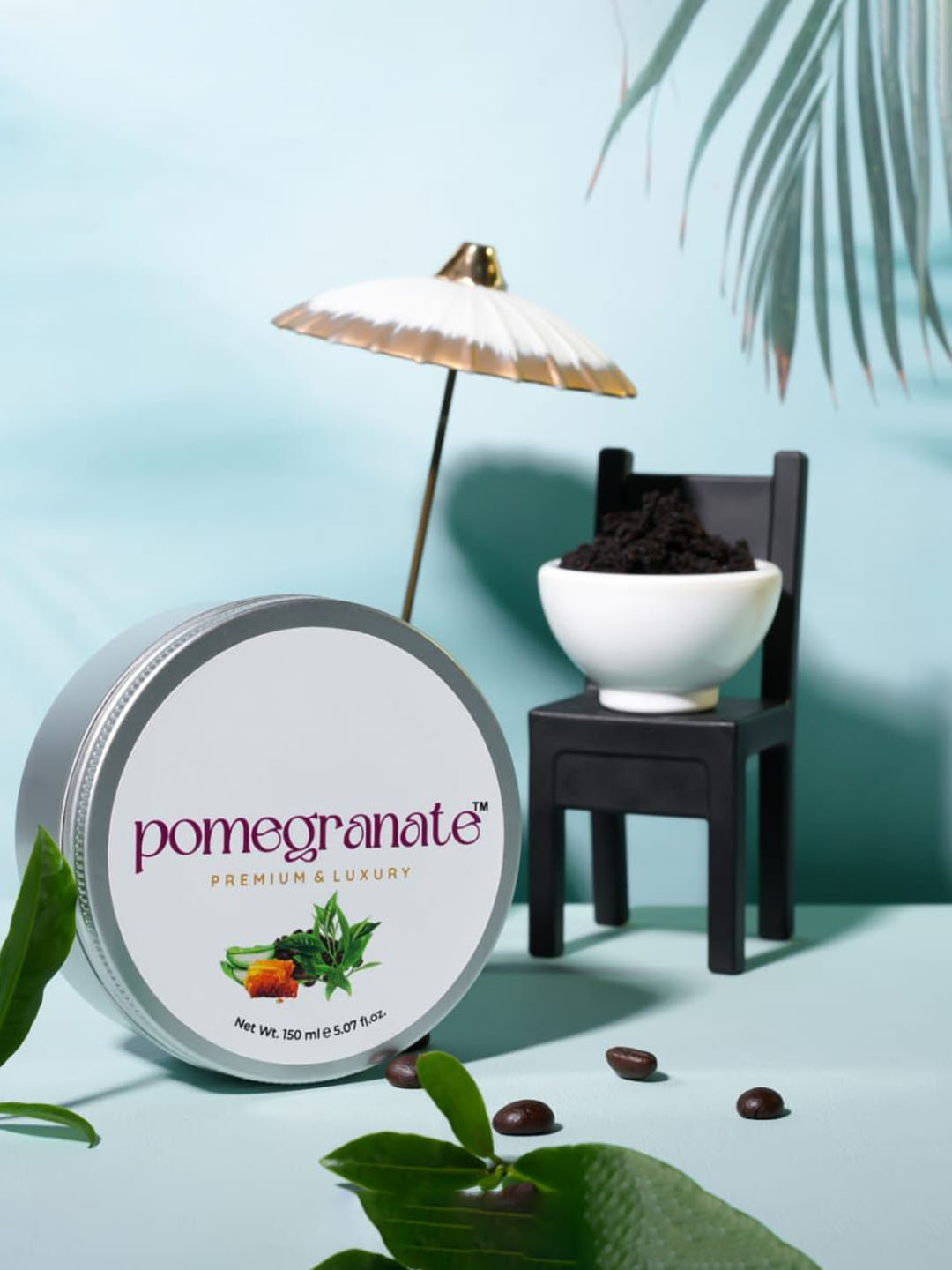 RIYUZONE Pomegranate Tea Tree Essential Oil & Coffee Blended Face Scrub - 150 ml