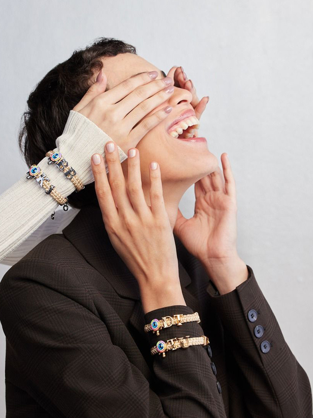 Outhouse Silver-Plated Love Links Charm Bracelet