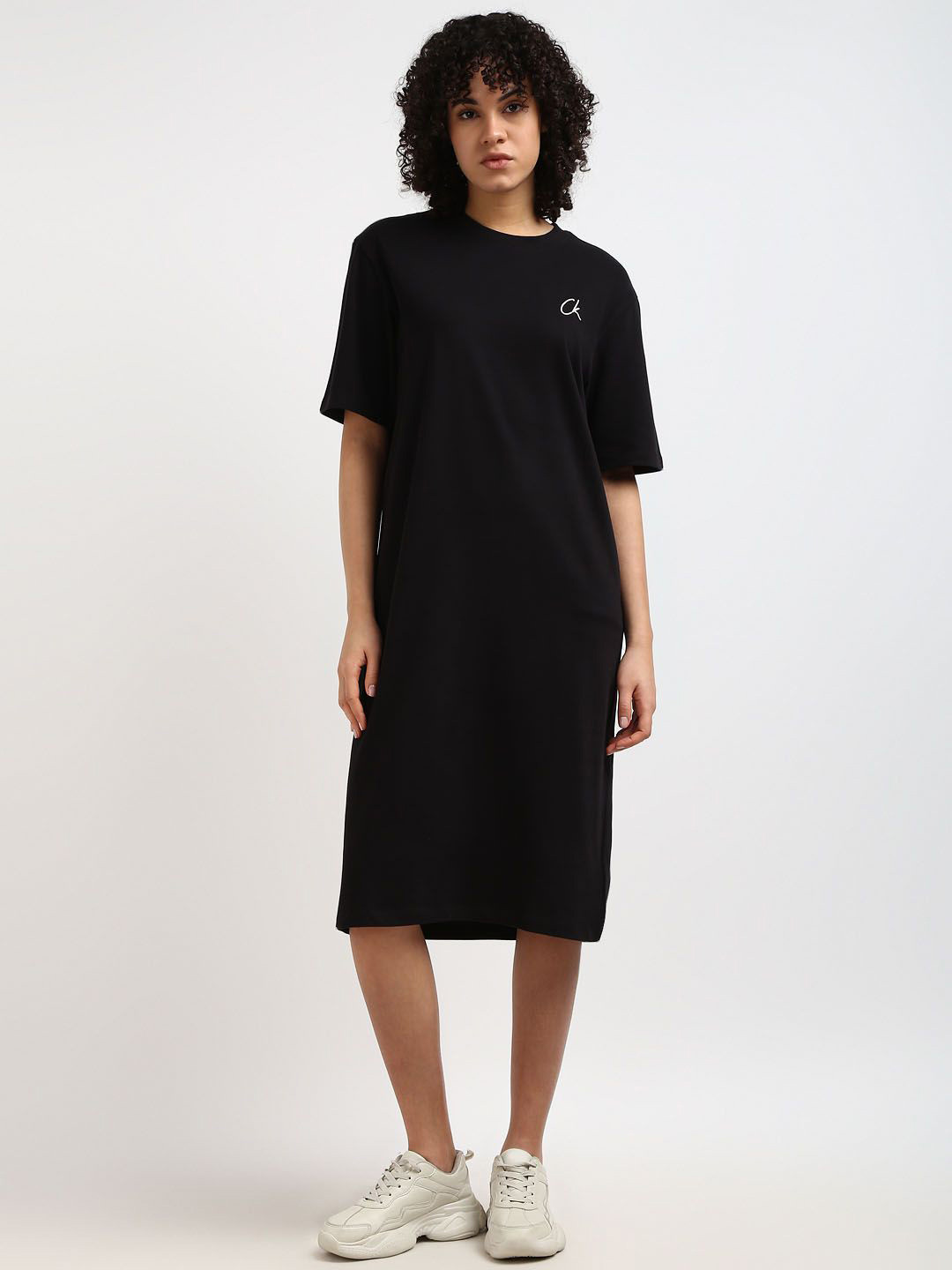 Calvin Klein Jeans Women Round Neck Short Sleeves T-shirt Dress