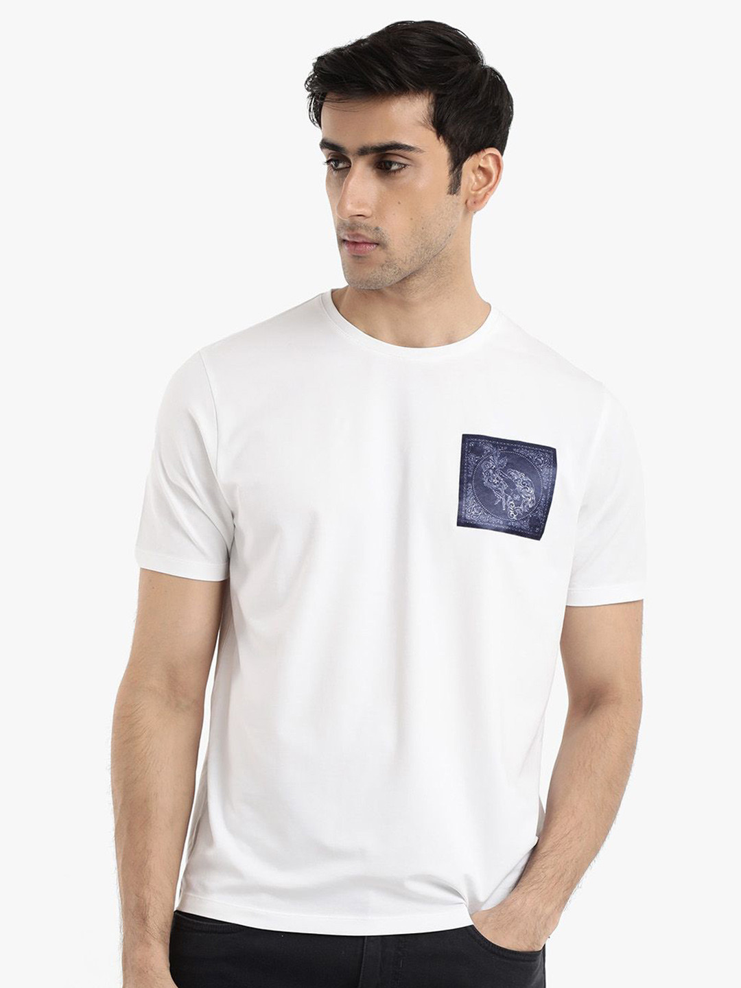 RARE RABBIT Men Other Printed Round Neck Cotton T-Shirt