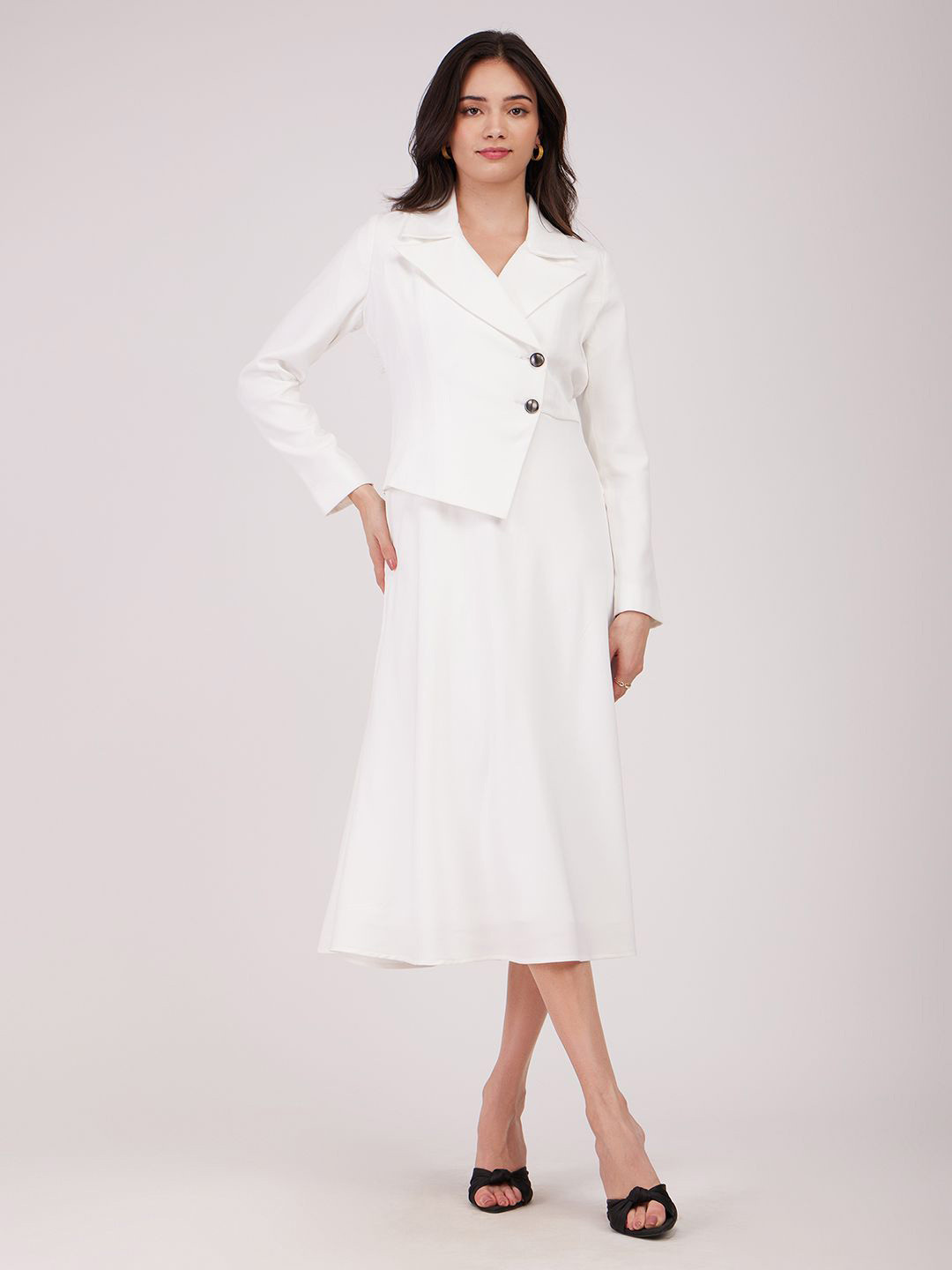 FableStreet Women Formal Shirt Midi Dress