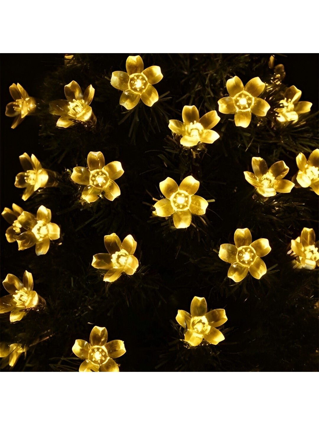 ENORMITY Yellow & White Flower Shape String Light