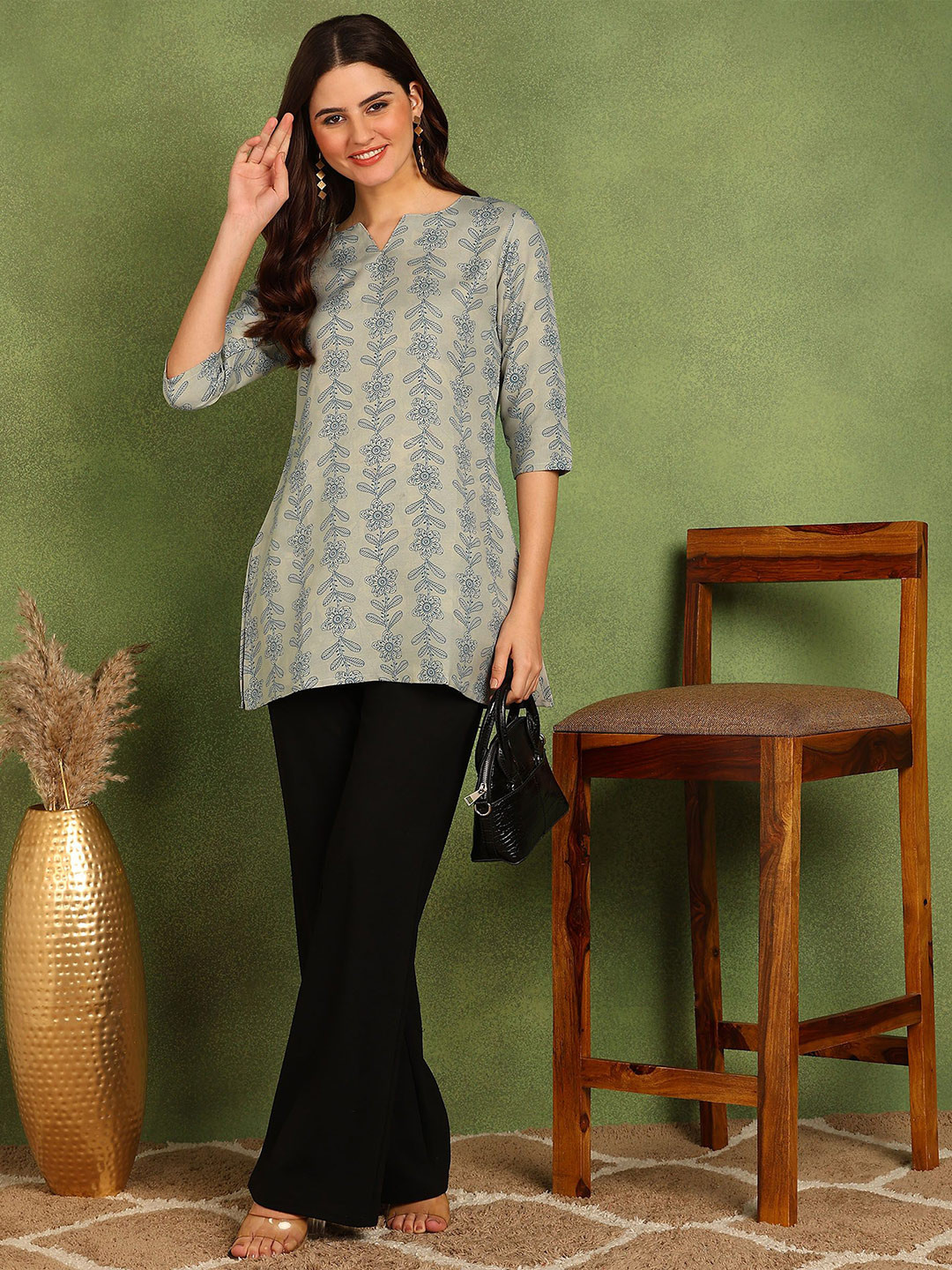DSK STUDIO Floral Printed Kurti