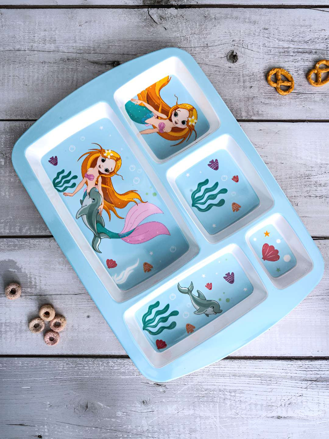 Stehlen Blue & Green Printed Melamine Plate