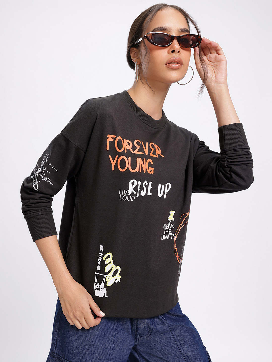 DressBerry Check Print Sweatshirt