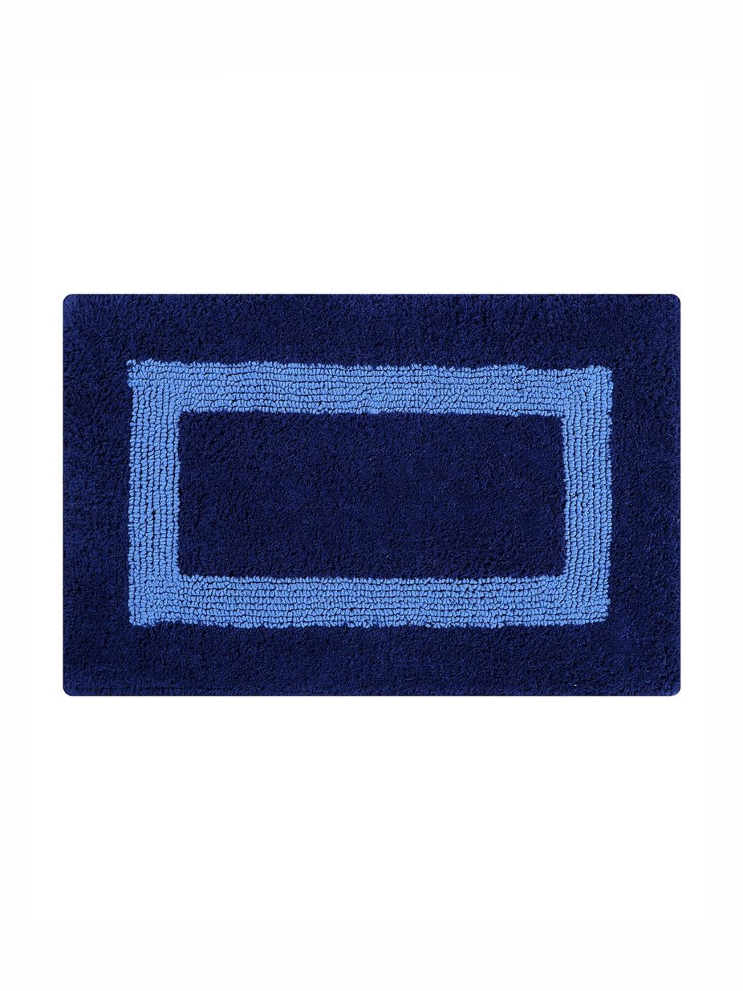 Pano Blue & Navy Blue 2400 GSM Rectangular Bath Rugs