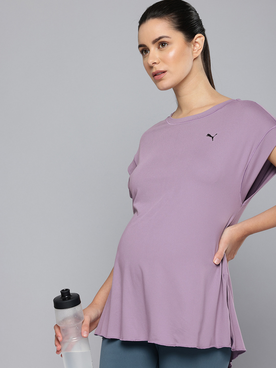 Puma Maternity Studio Extended Sleeves Drycell Relaxed Fit Maternity Training T-shirt