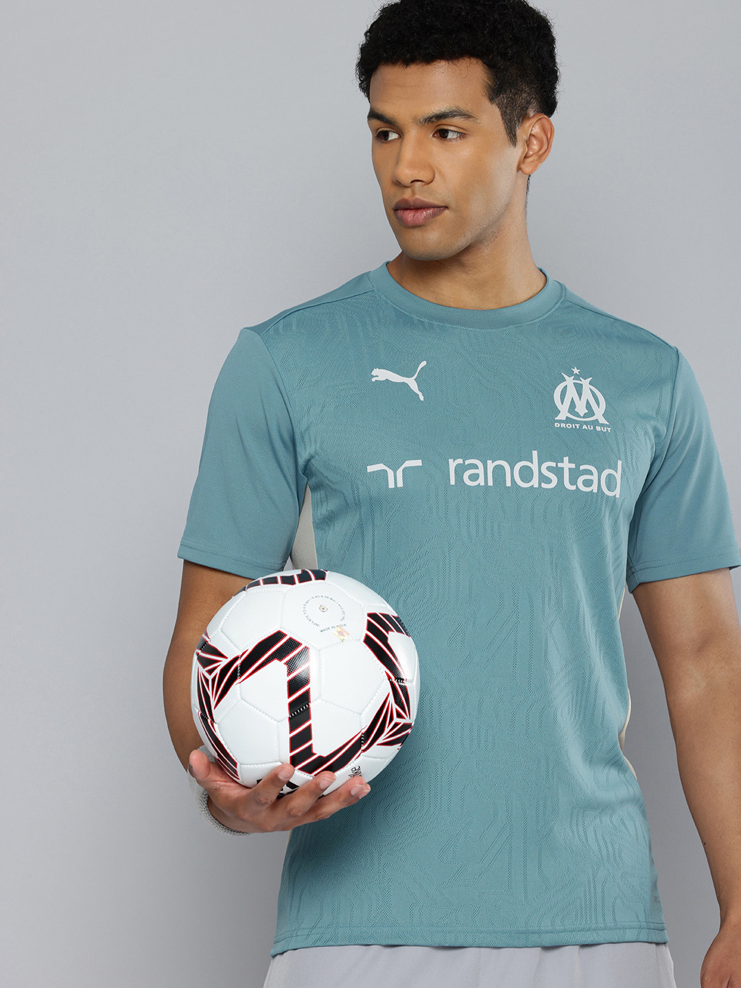 Puma Olympique de Marseille Training dryCELL Slim Fit Football Jersey T-shirt